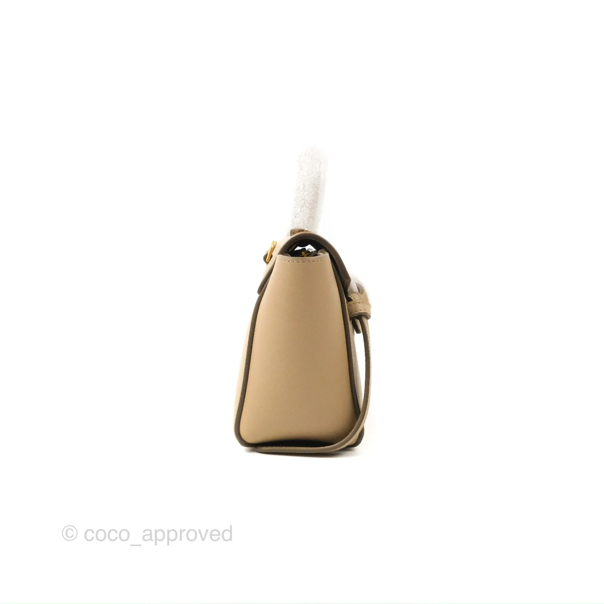 Celine Pico Belt Bag Light Taupe Grained Calfskin Gold Hardware
