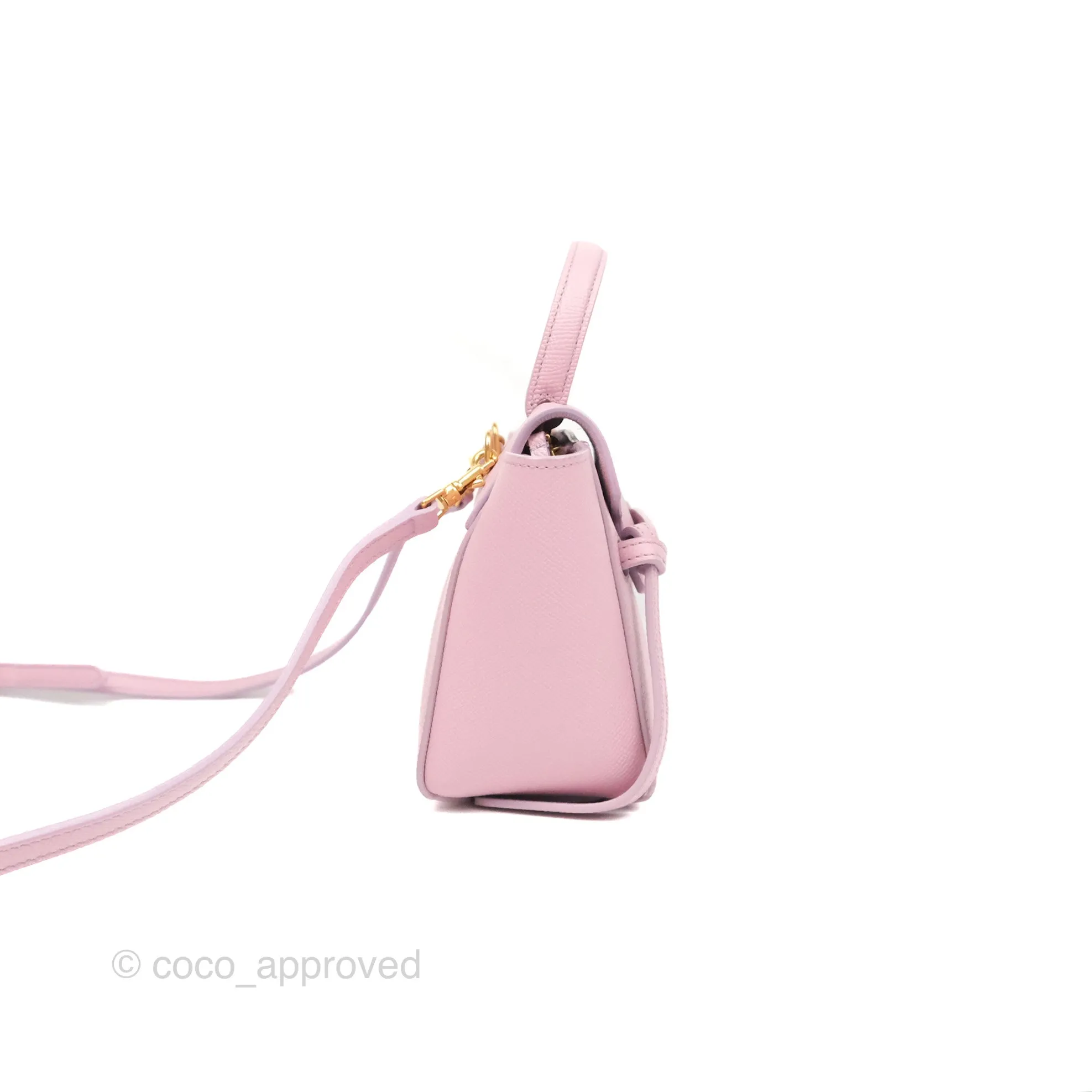 Celine Pico Belt Bag Rose Quartz Grained Calfskin Gold Hardware