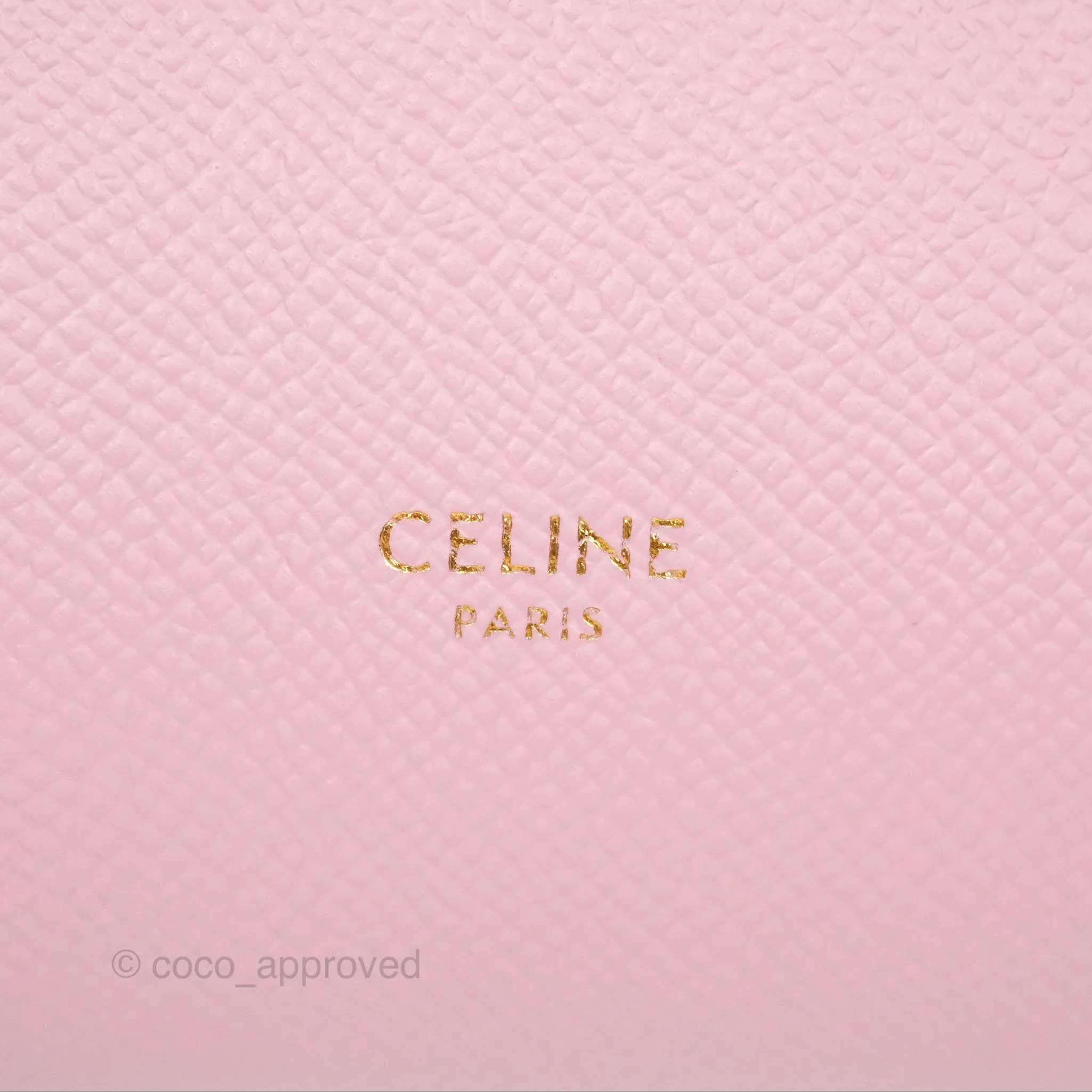 Celine Pico Belt Bag Rose Quartz Grained Calfskin Gold Hardware