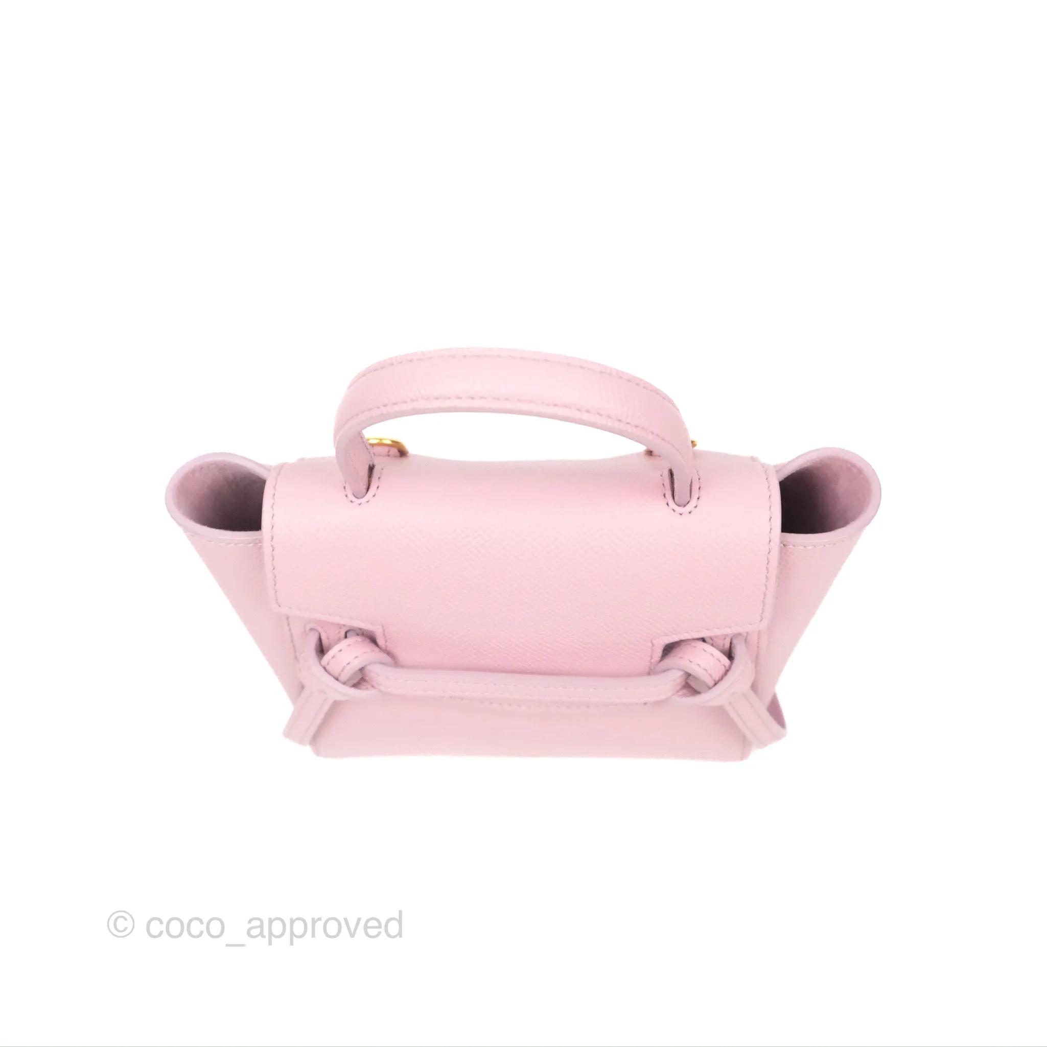 Celine Pico Belt Bag Rose Quartz Grained Calfskin Gold Hardware