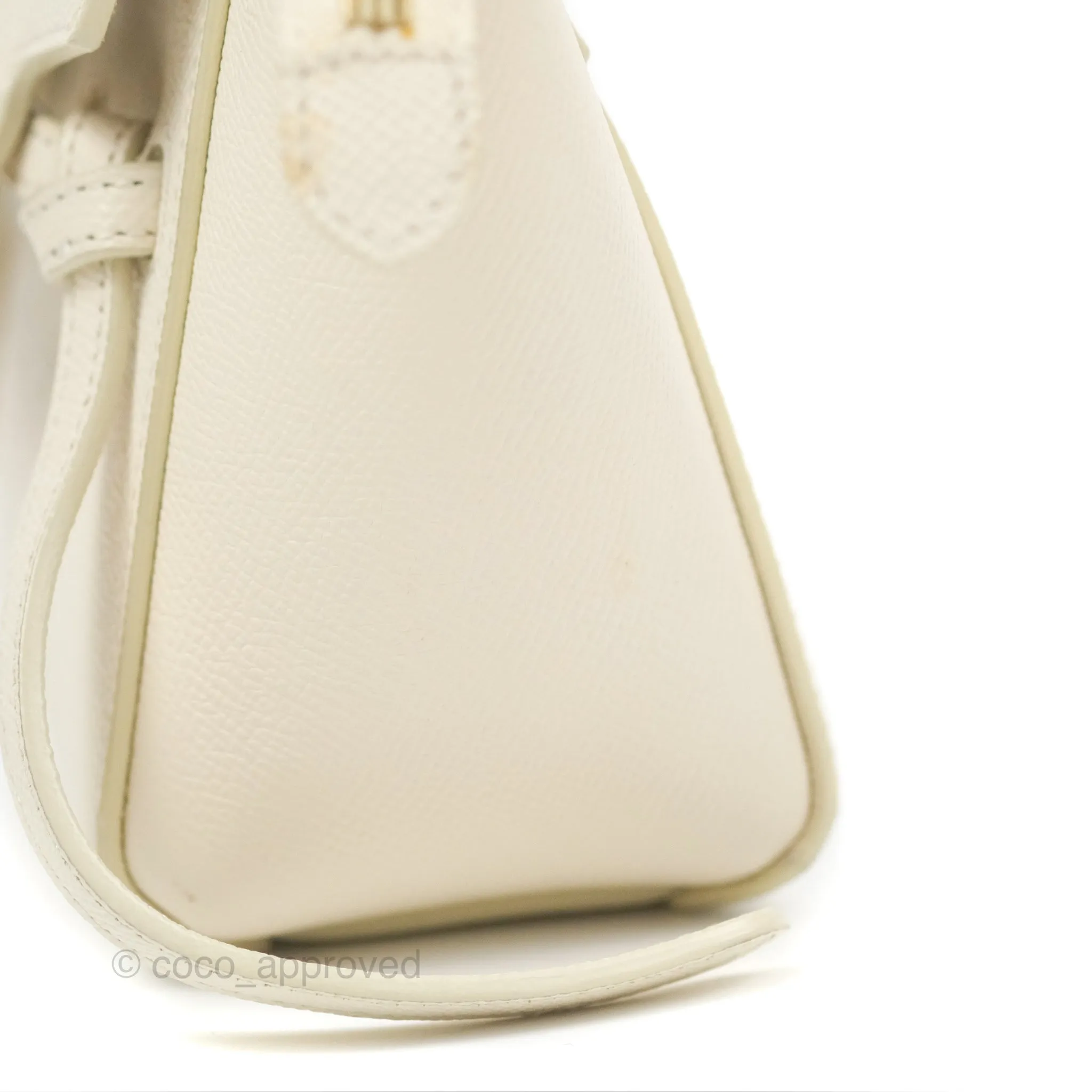 Celine Pico Belt Bag White Grained Calfskin Gold Hardware