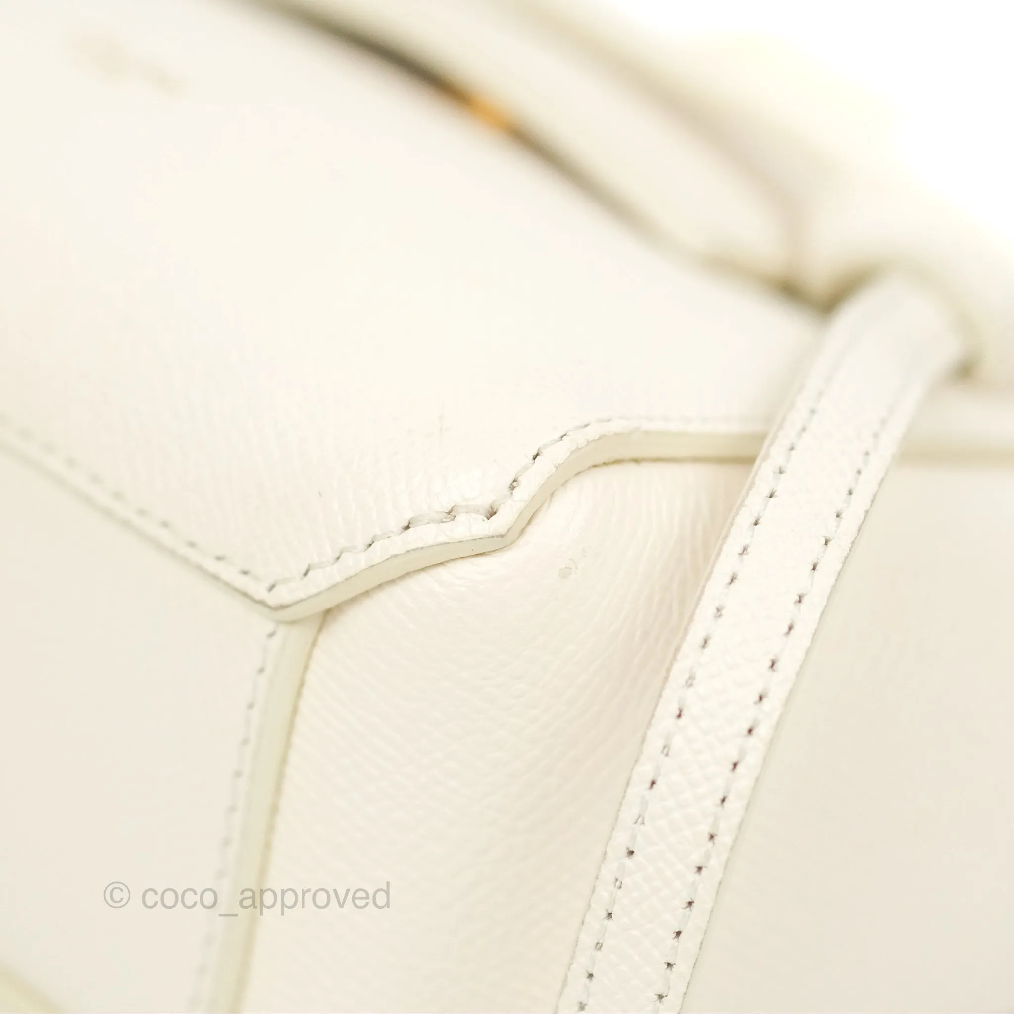 Celine Pico Belt Bag White Grained Calfskin Gold Hardware