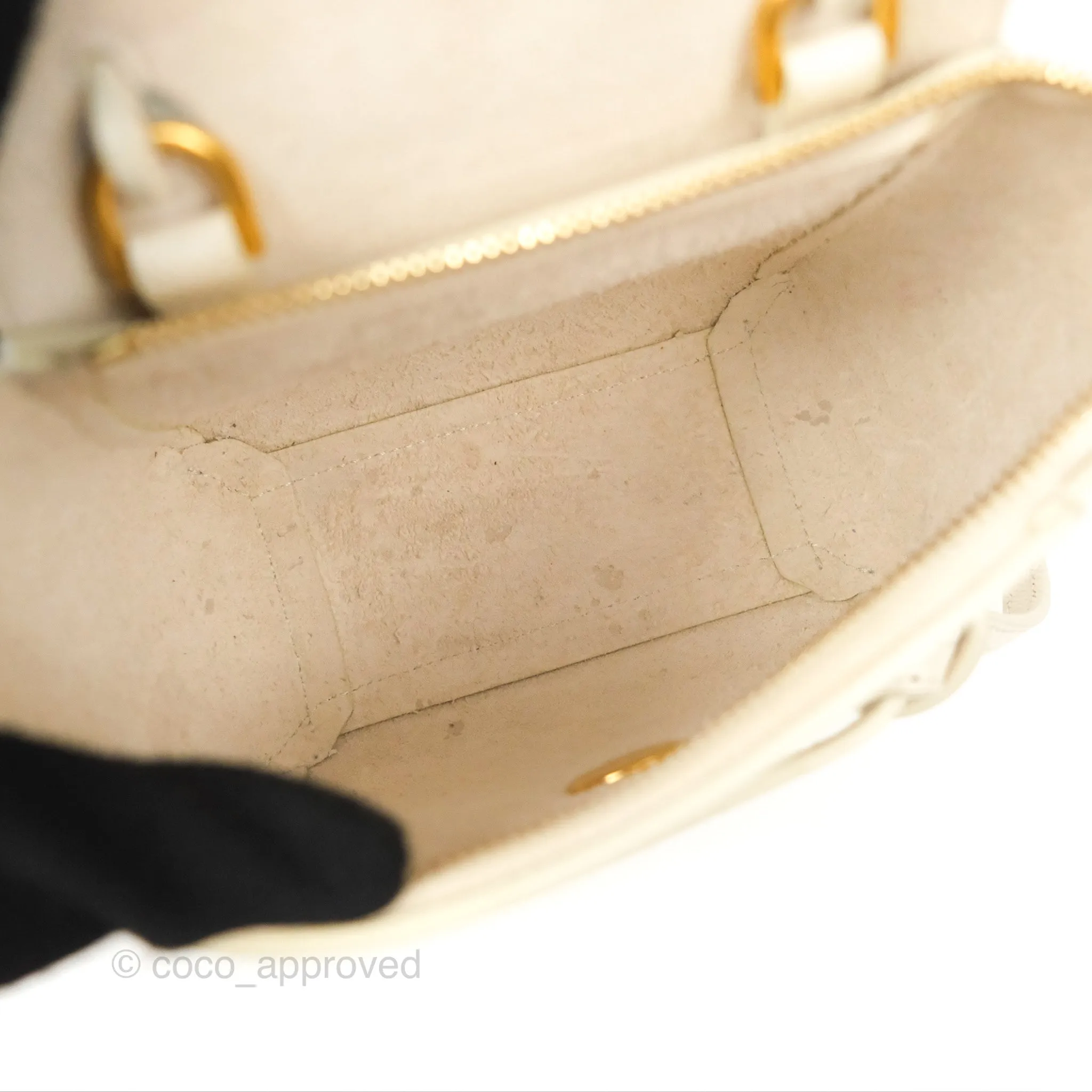 Celine Pico Belt Bag White Grained Calfskin Gold Hardware