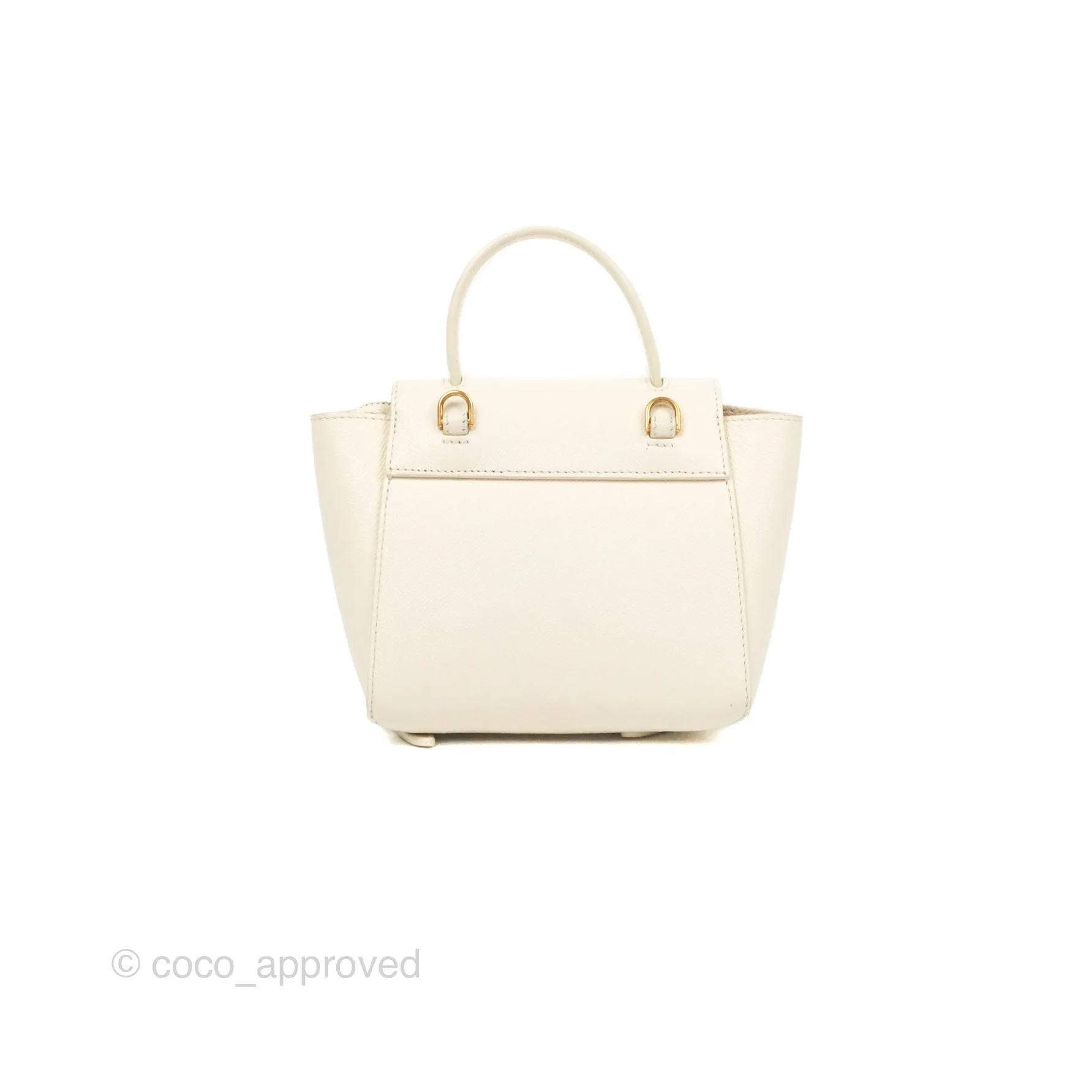 Celine Pico Belt Bag White Grained Calfskin Gold Hardware