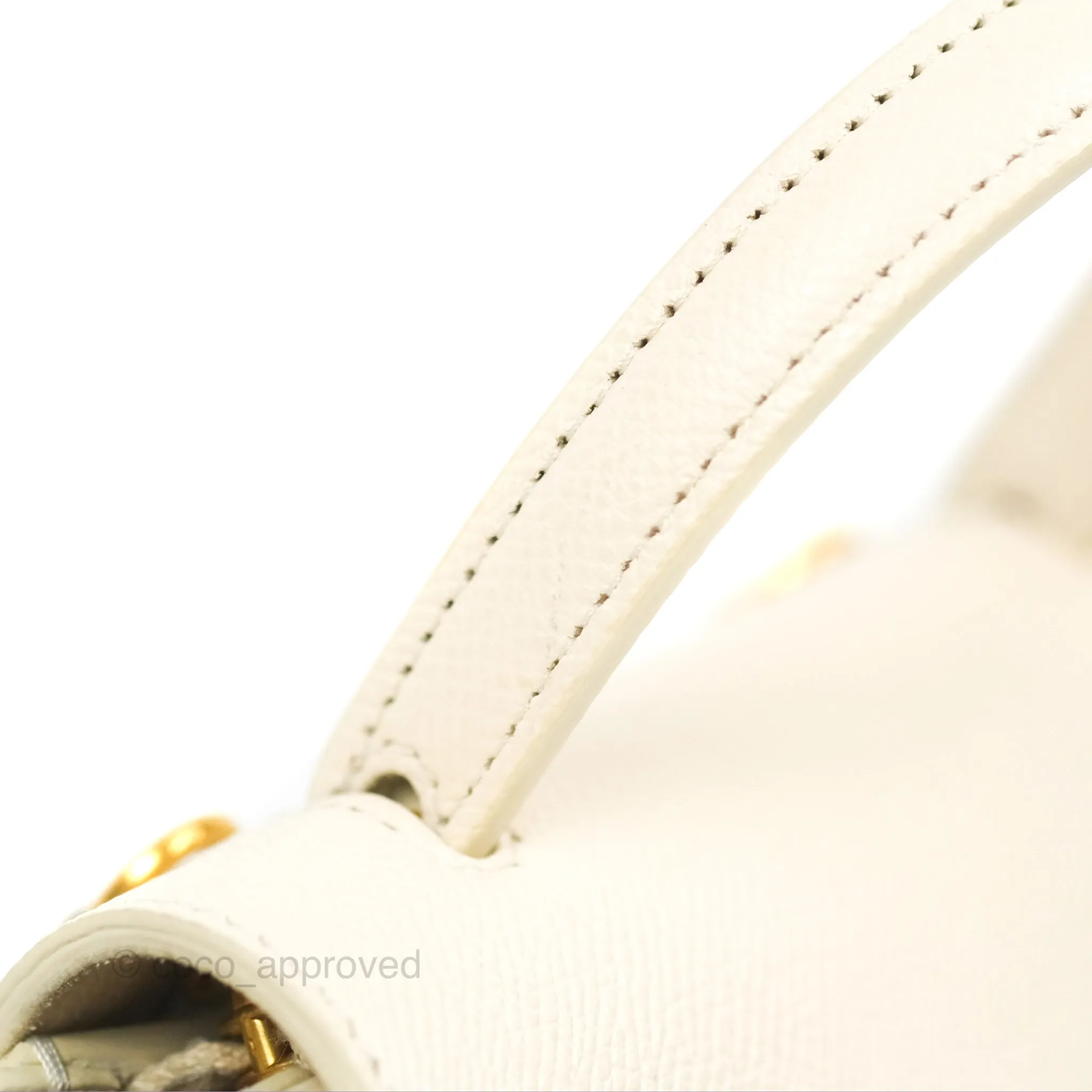 Celine Pico Belt Bag White Grained Calfskin Gold Hardware