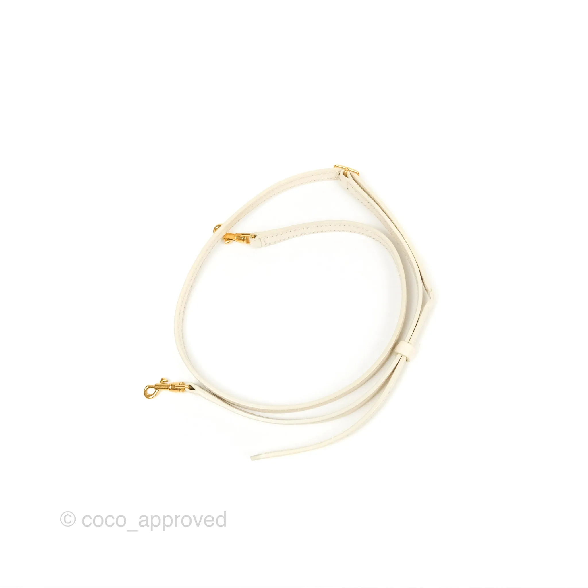 Celine Pico Belt Bag White Grained Calfskin Gold Hardware