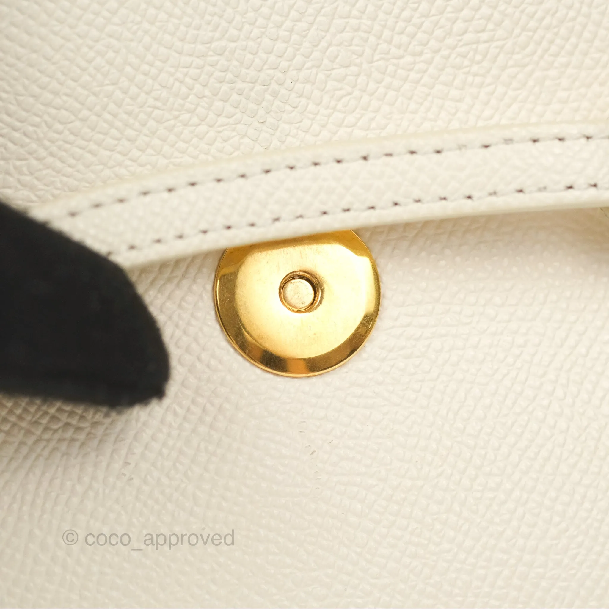 Celine Pico Belt Bag White Grained Calfskin Gold Hardware