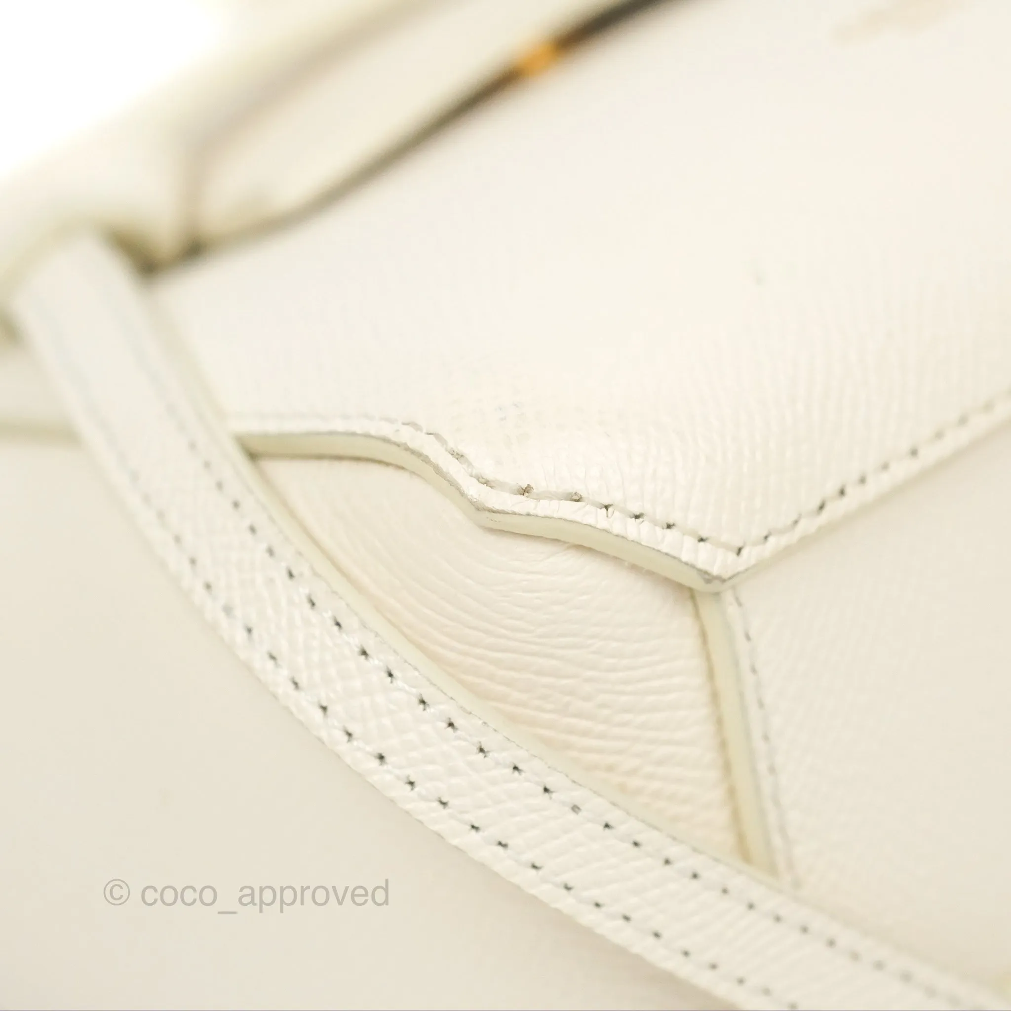 Celine Pico Belt Bag White Grained Calfskin Gold Hardware