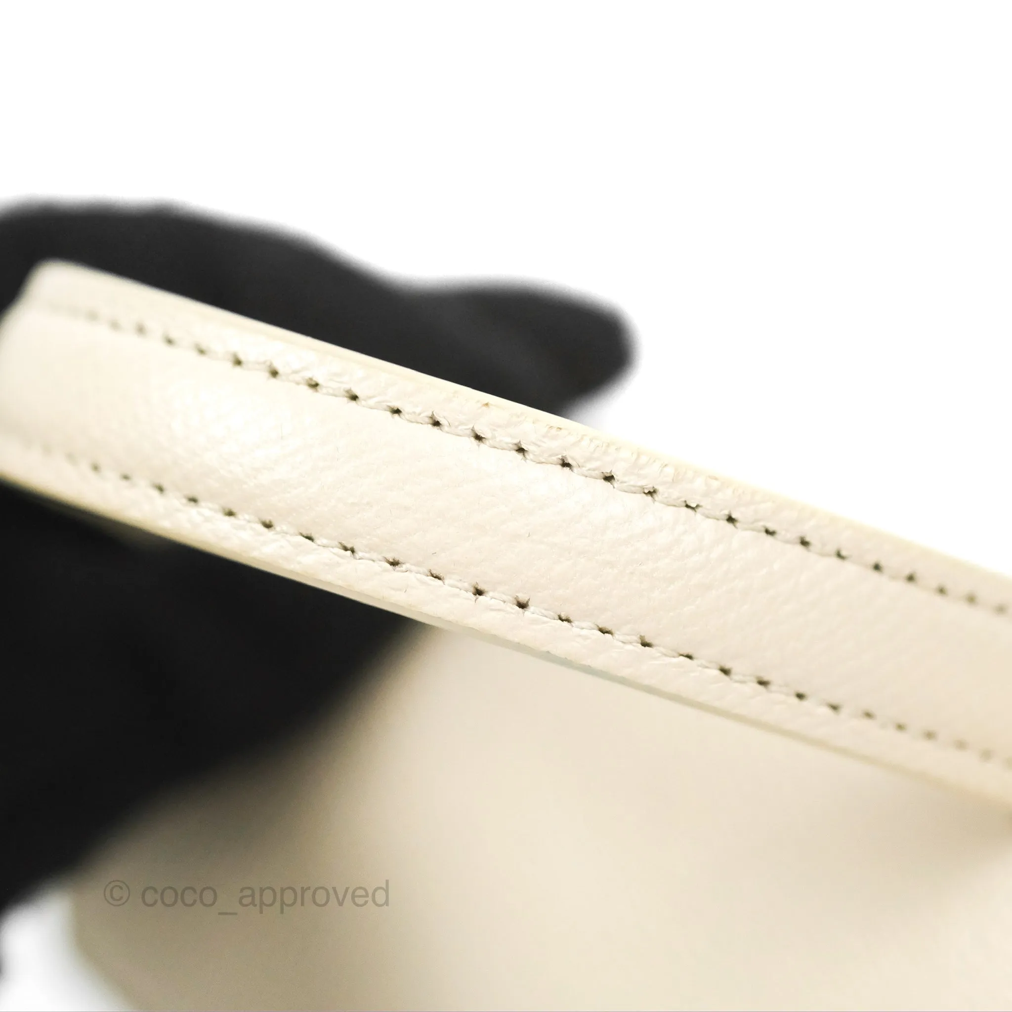 Celine Pico Belt Bag White Grained Calfskin Gold Hardware