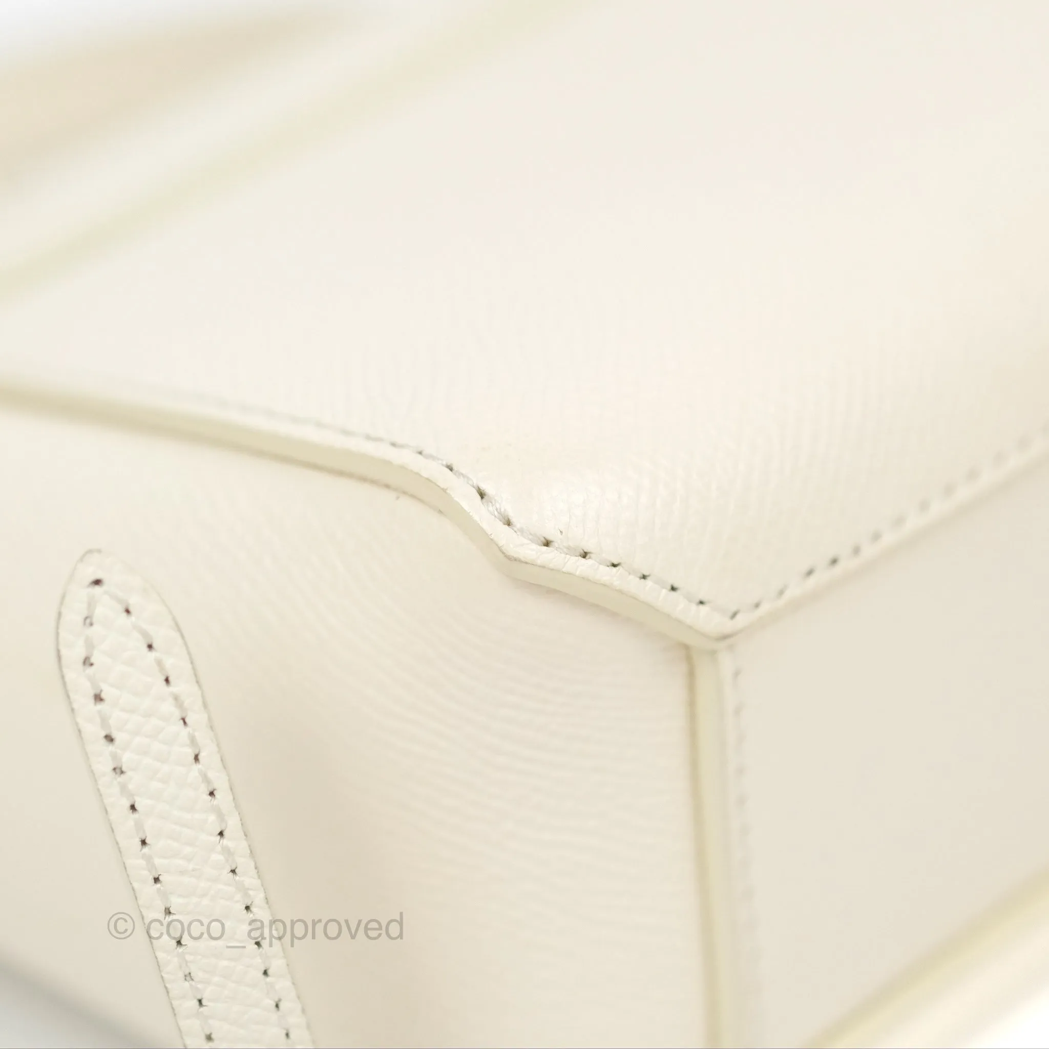 Celine Pico Belt Bag White Grained Calfskin Gold Hardware
