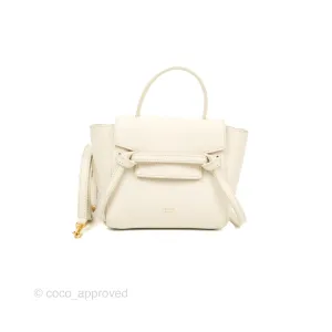 Celine Pico Belt Bag White Grained Calfskin Gold Hardware