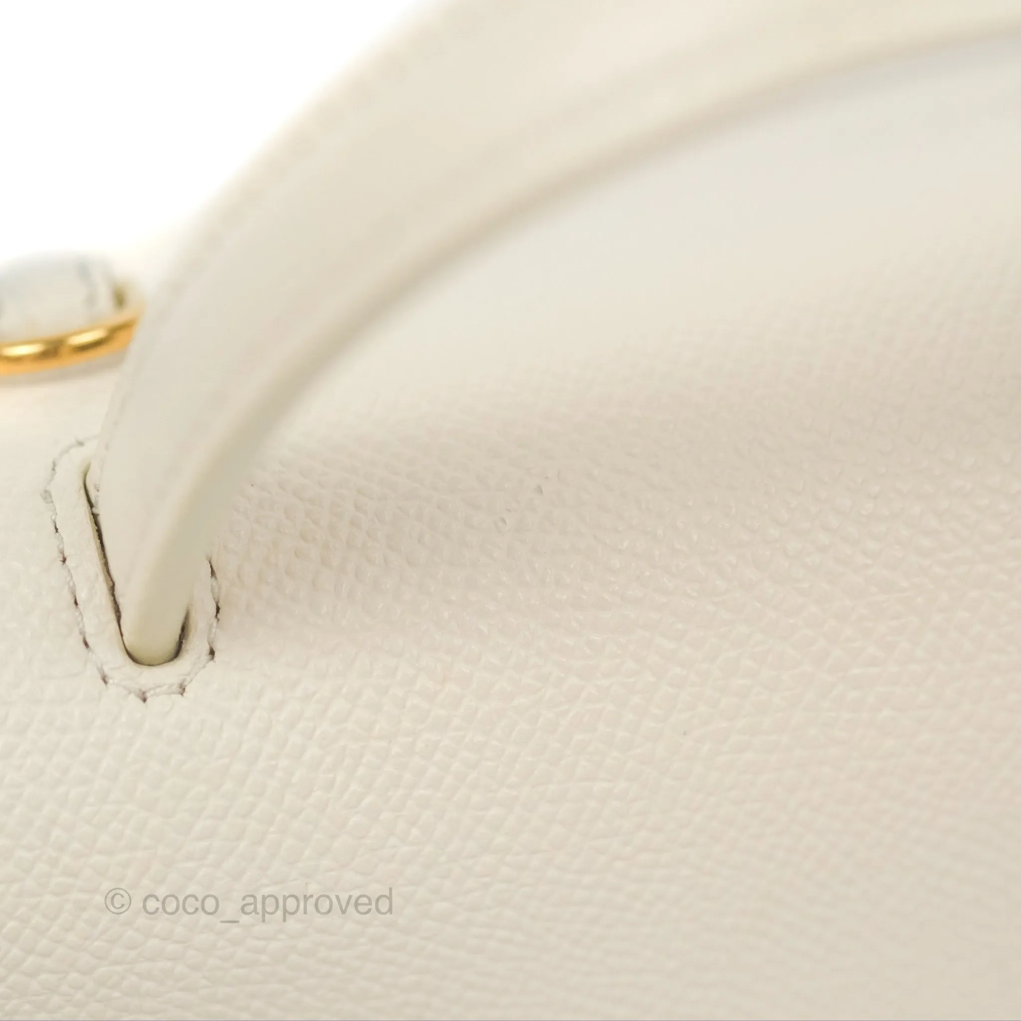 Celine Pico Belt Bag White Grained Calfskin Gold Hardware