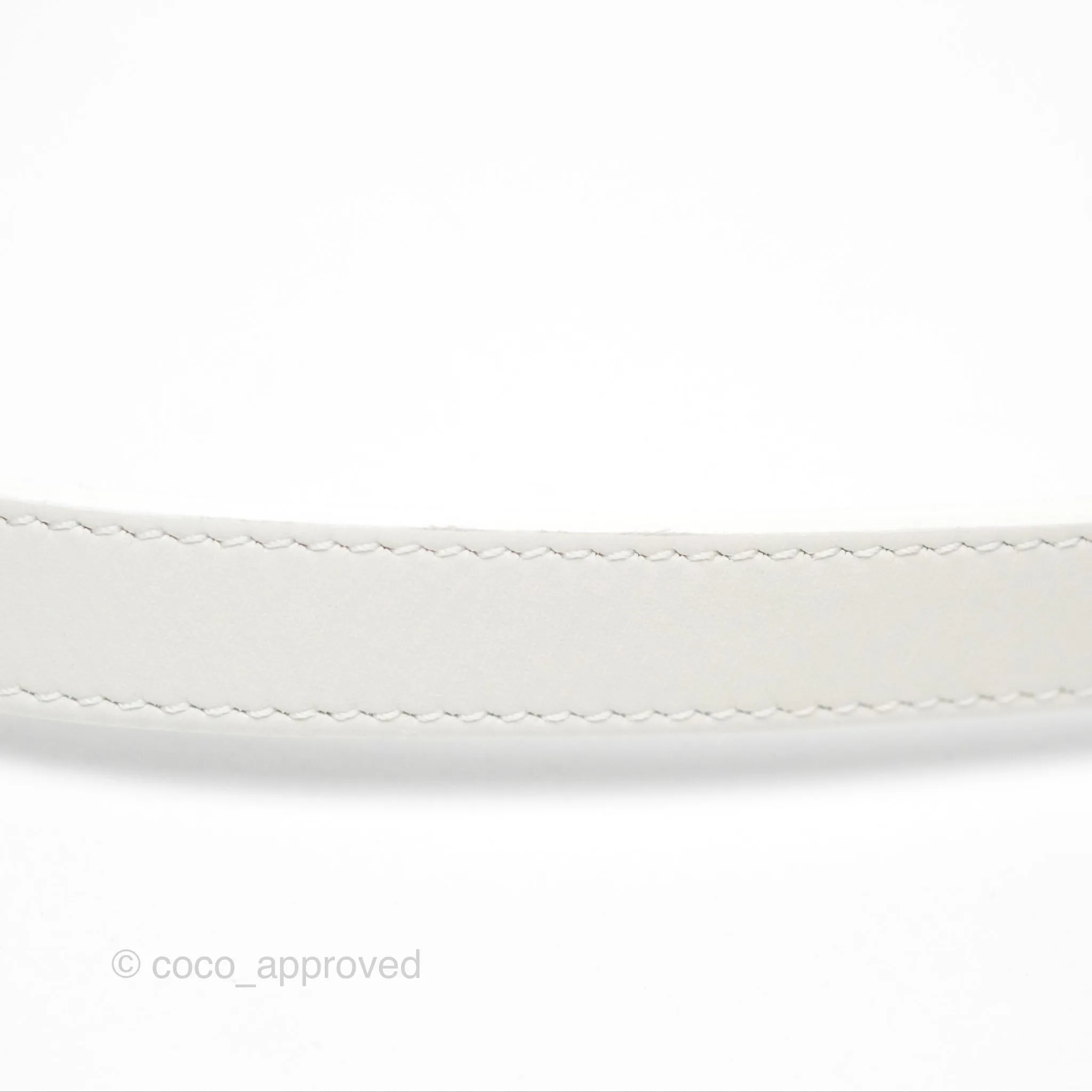 Celine Round Purse on Strap Triomphe Canvas White Calfskin