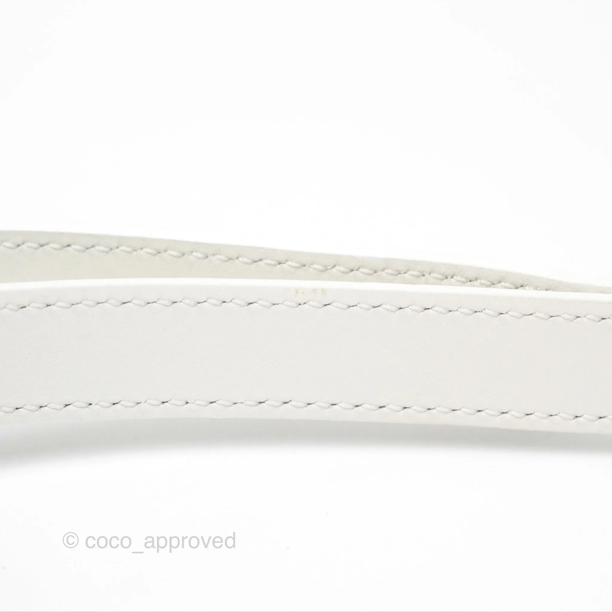 Celine Round Purse on Strap Triomphe Canvas White Calfskin