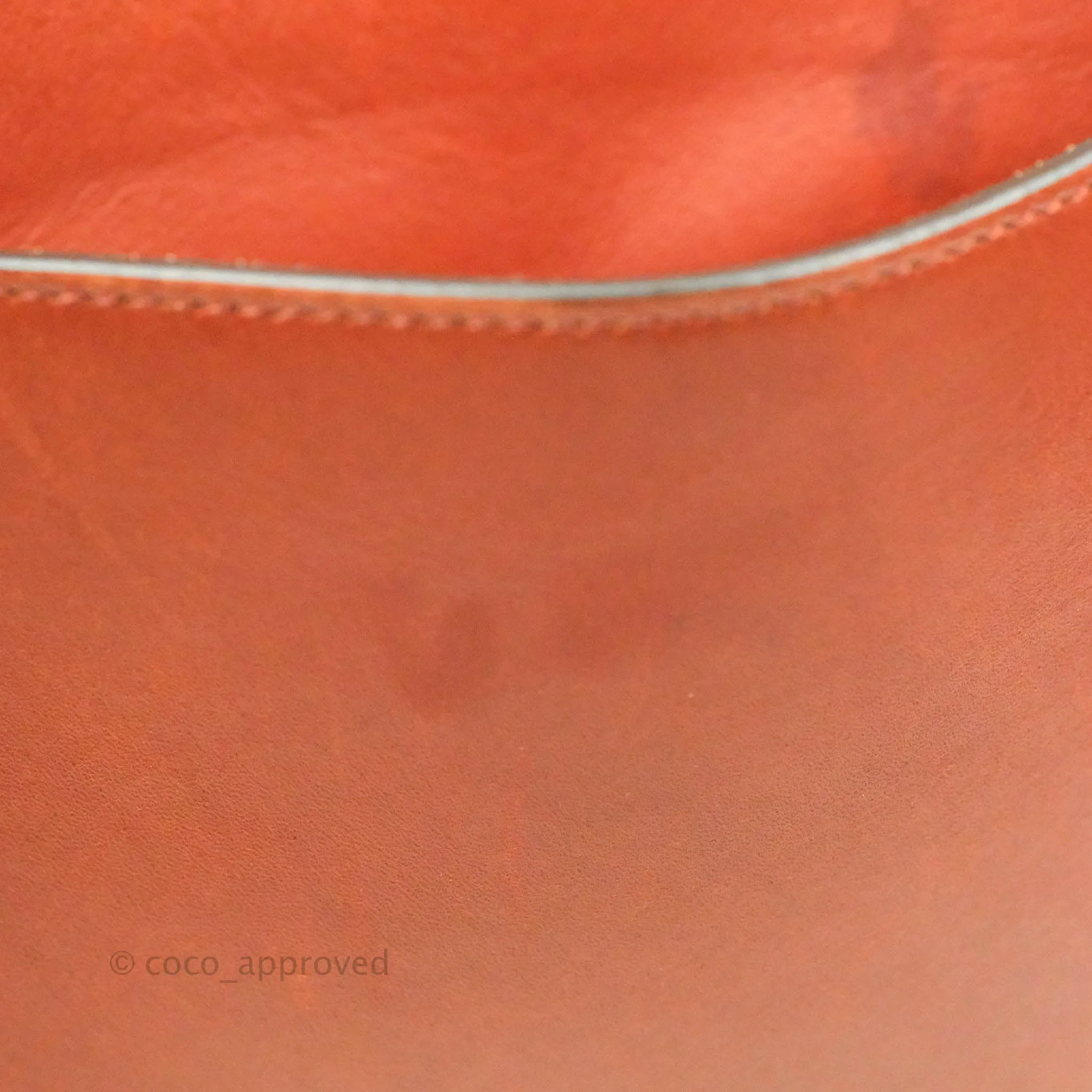 Celine Sangle Bucket Bag Calfskin Brick Red Gold Hardware