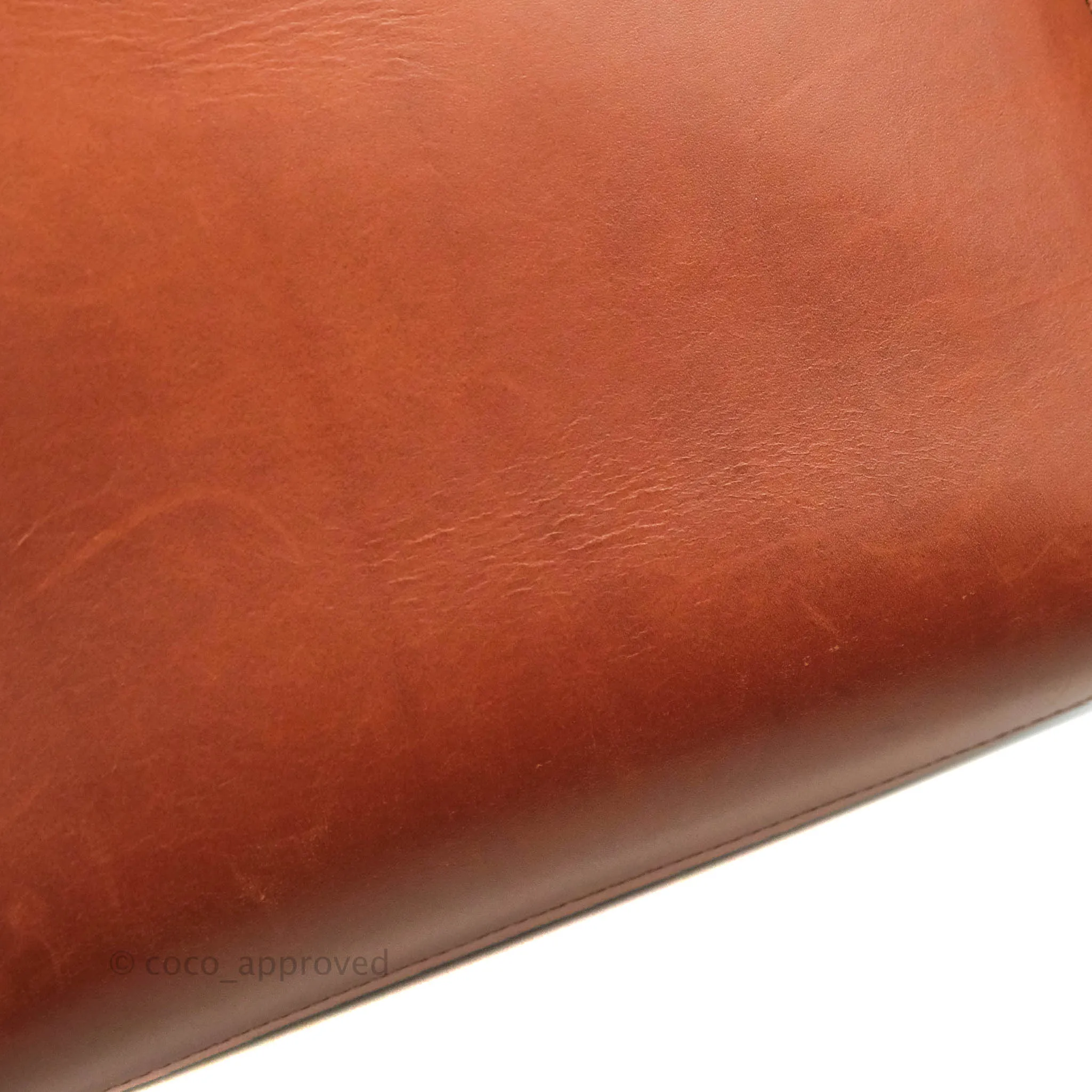 Celine Sangle Bucket Bag Calfskin Brick Red Gold Hardware