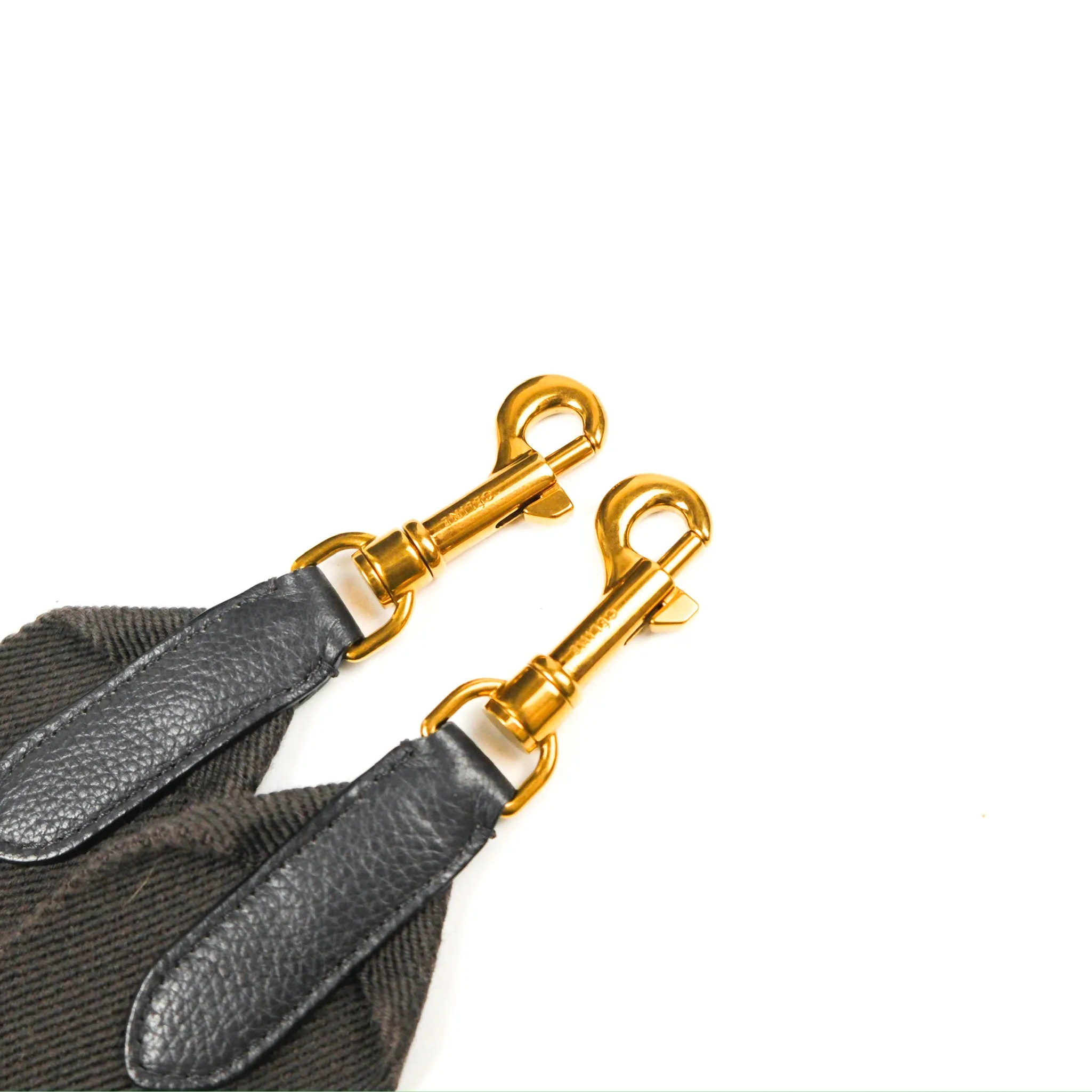 Celine Sangle Bucket Bag Grained Calfskin Dark Grey