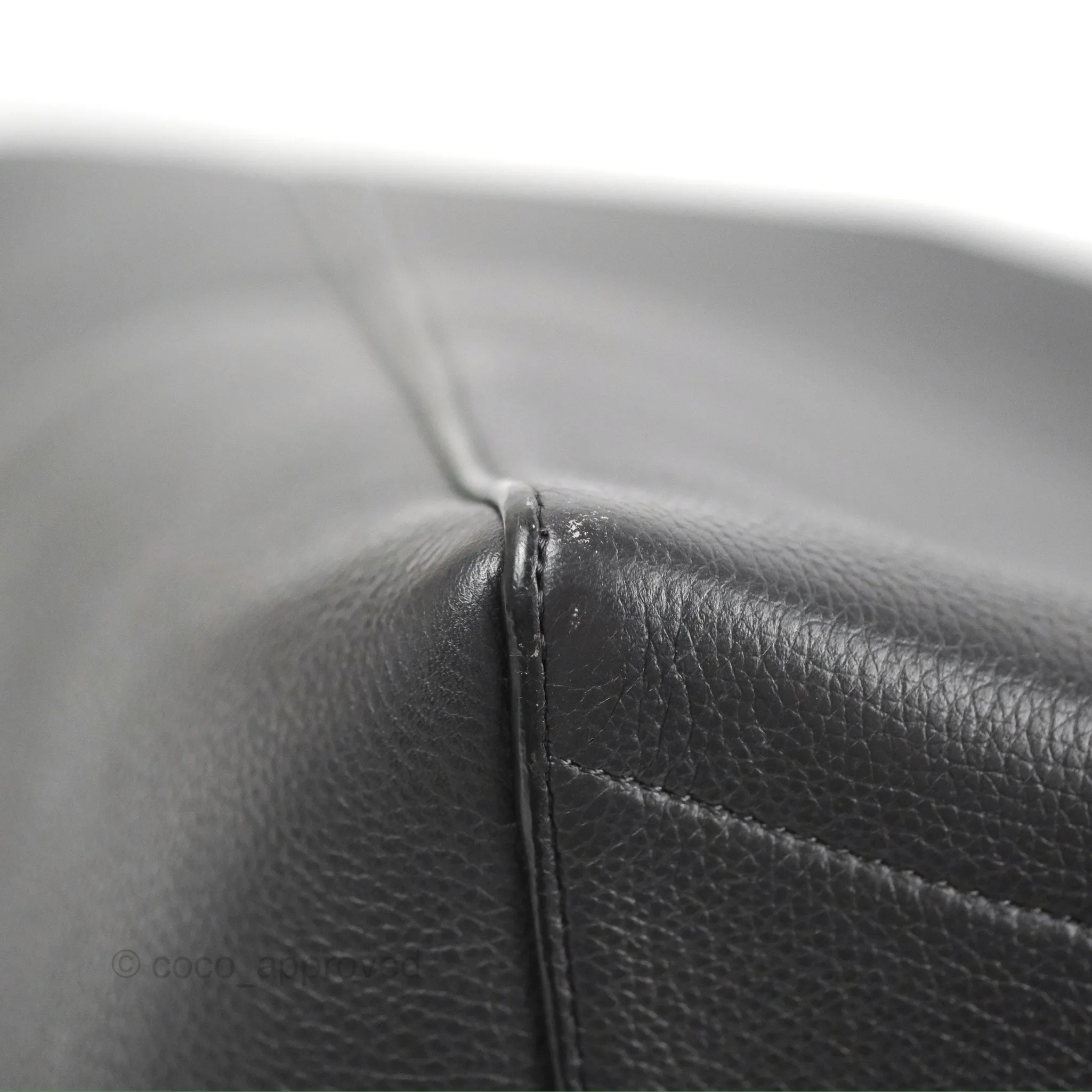 Celine Sangle Bucket Bag Grained Calfskin Dark Grey