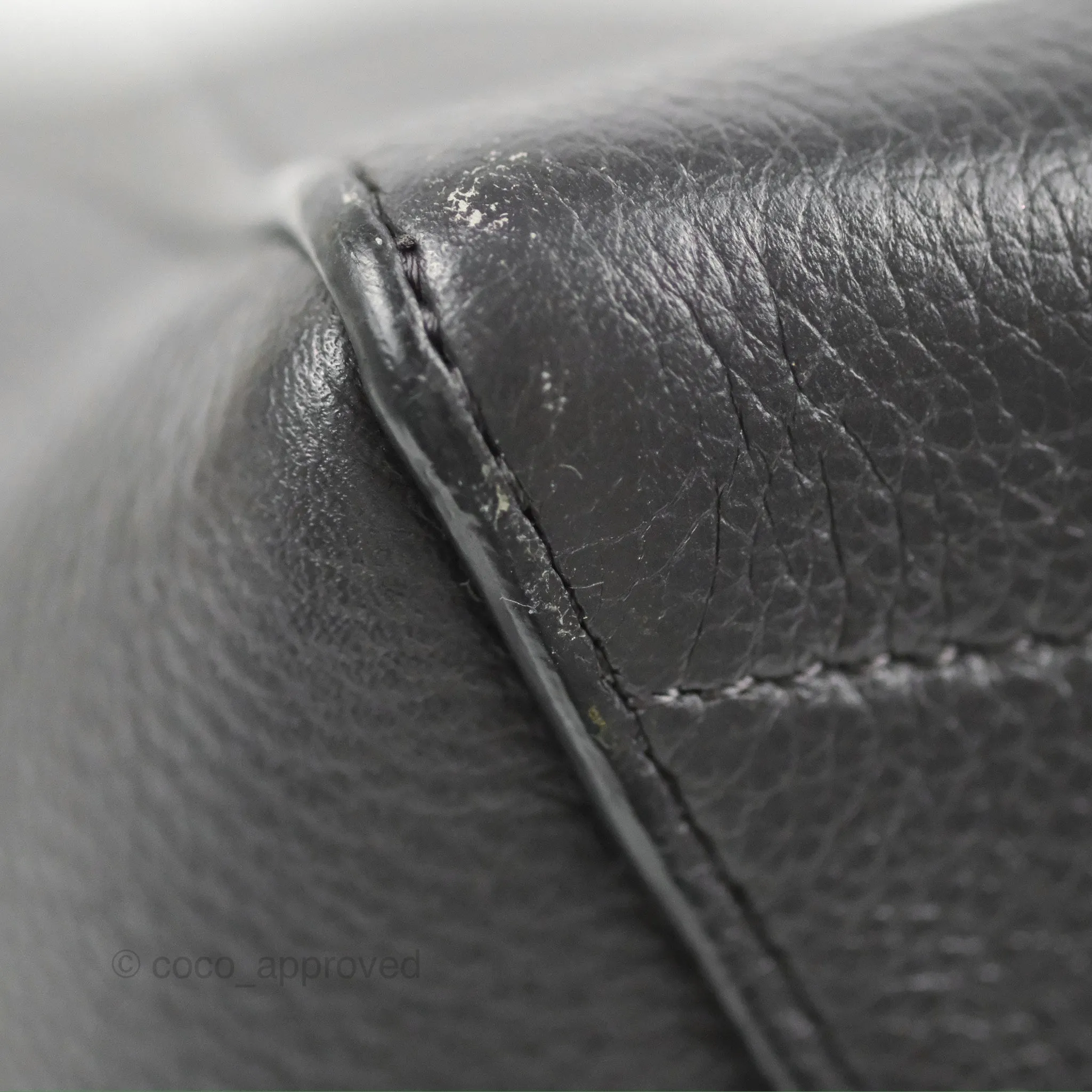 Celine Sangle Bucket Bag Grained Calfskin Dark Grey
