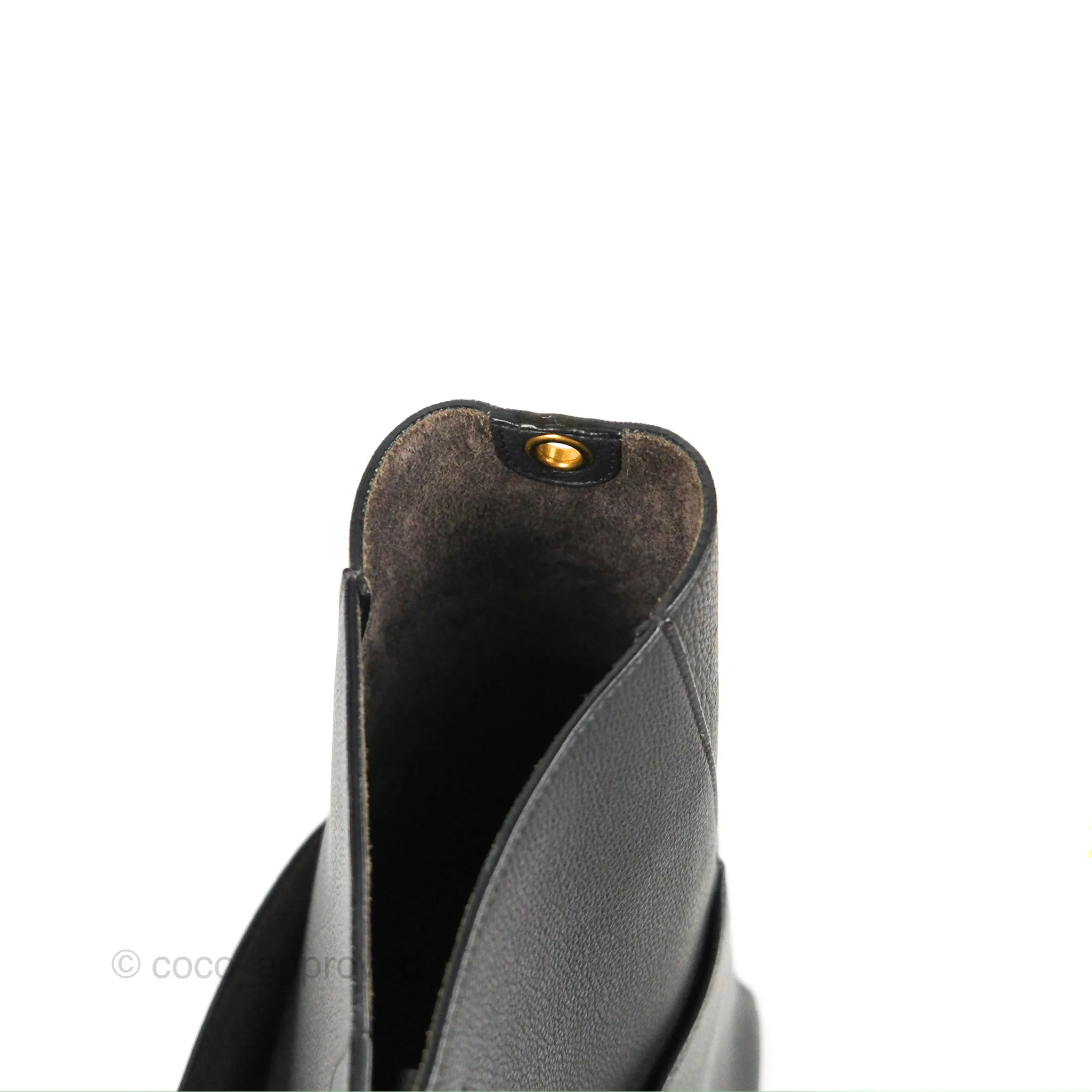 Celine Sangle Bucket Bag Grained Calfskin Dark Grey