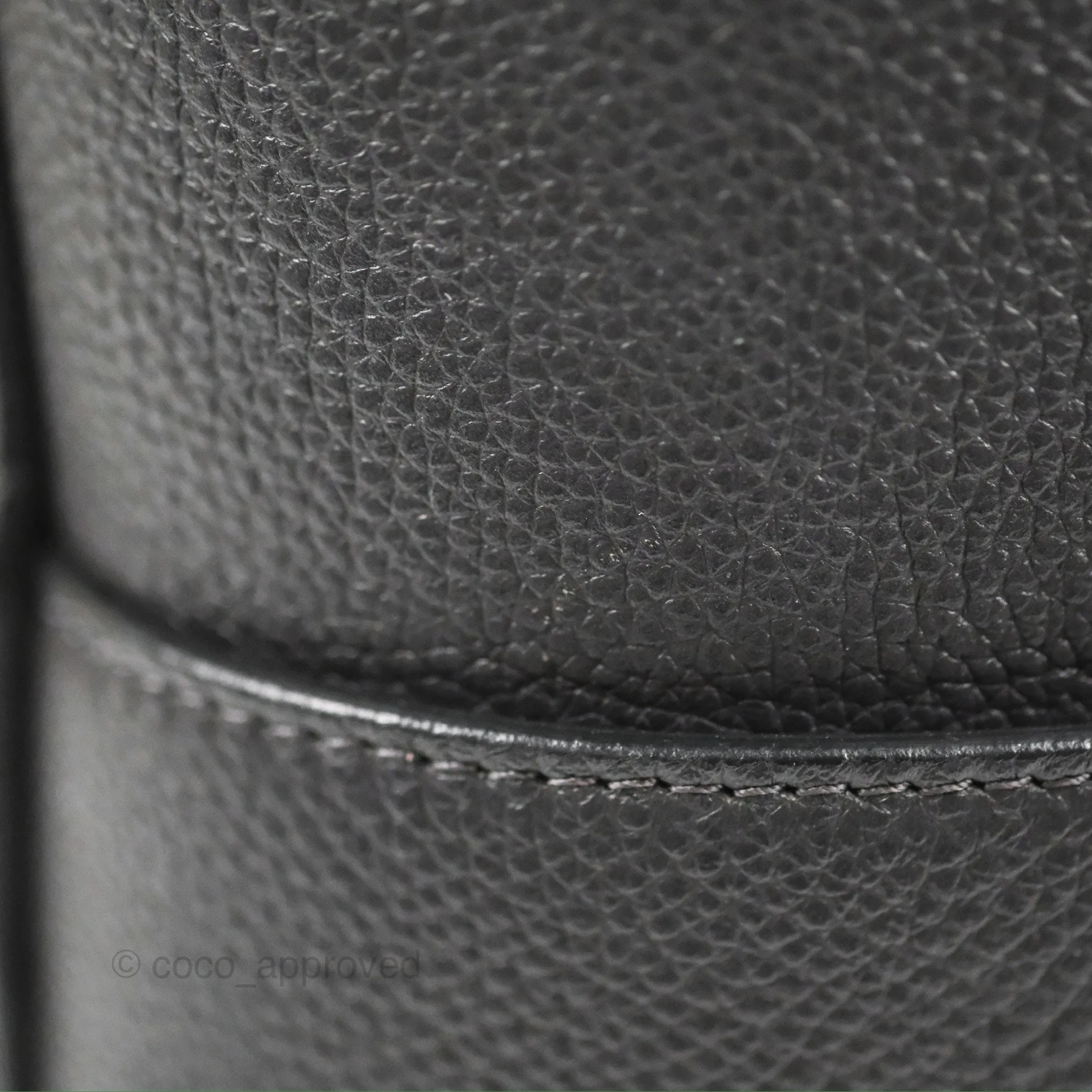 Celine Sangle Bucket Bag Grained Calfskin Dark Grey