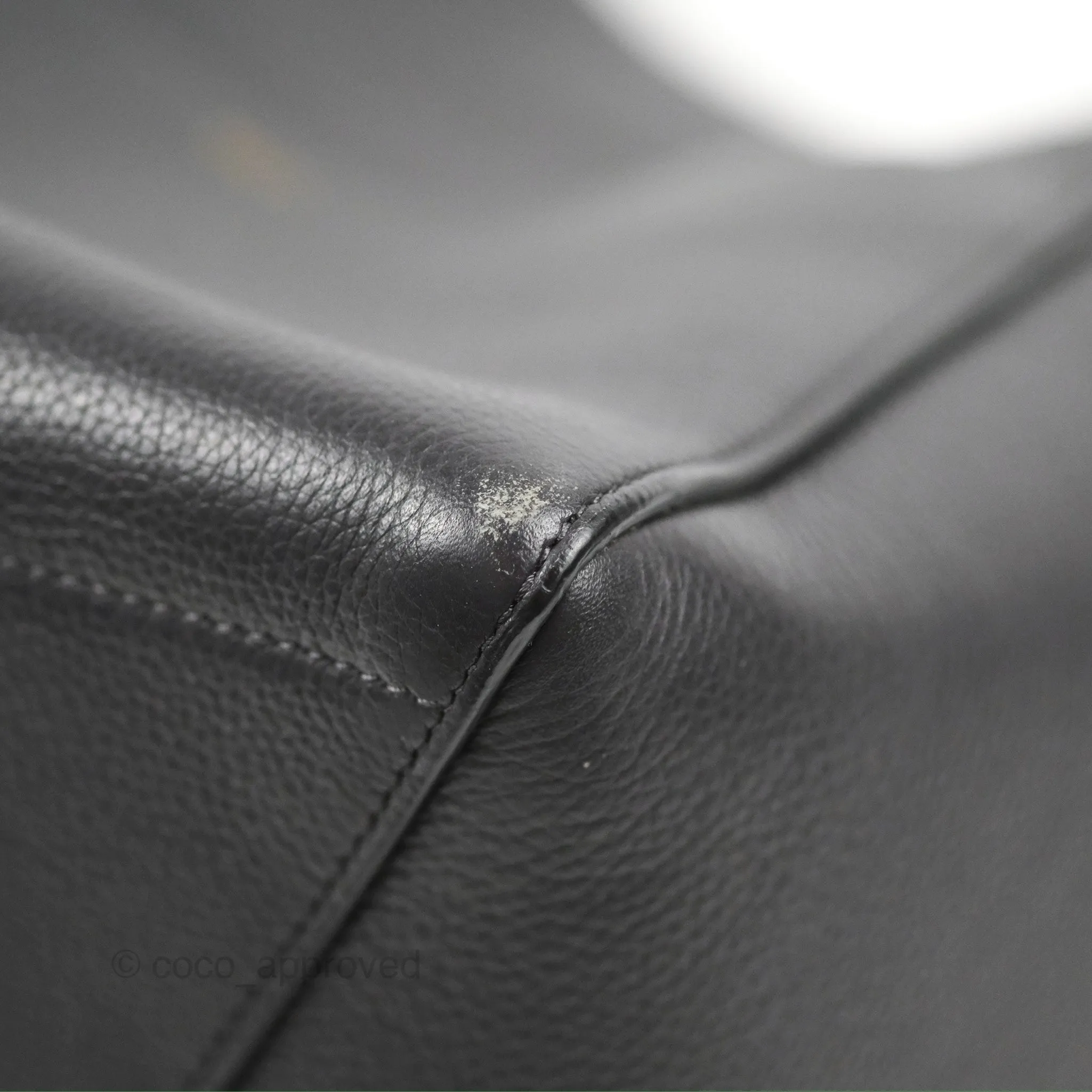Celine Sangle Bucket Bag Grained Calfskin Dark Grey