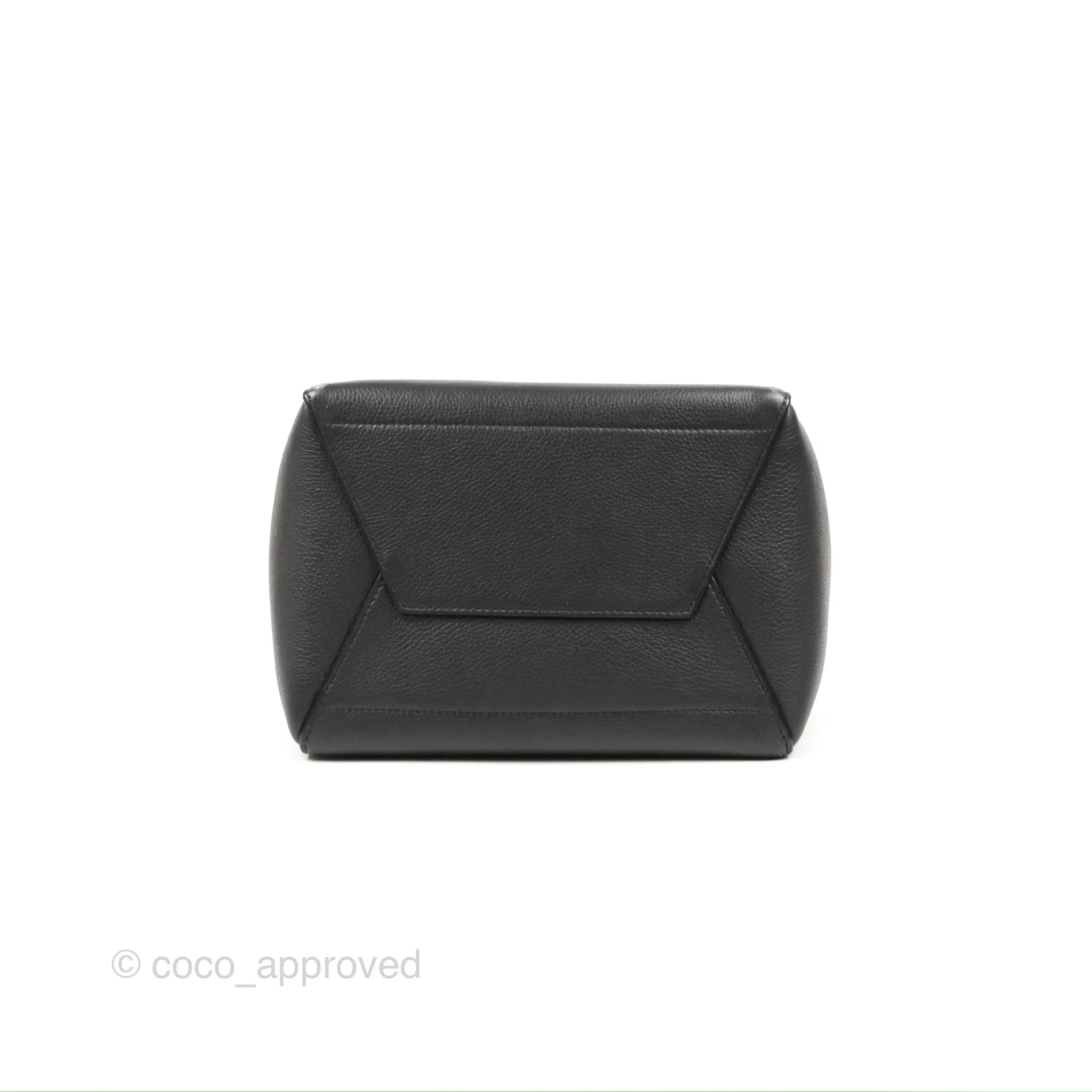 Celine Sangle Bucket Bag Grained Calfskin Dark Grey