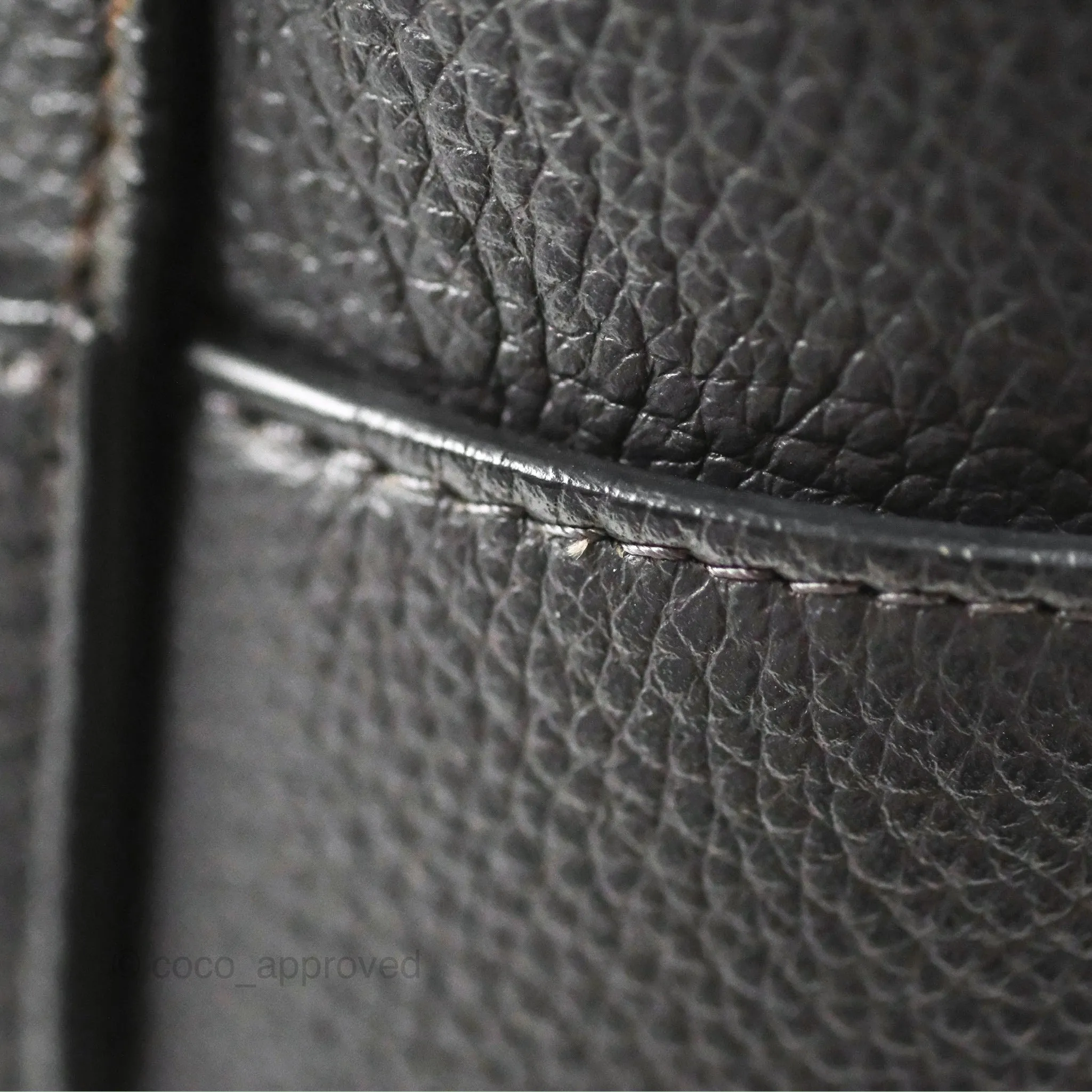 Celine Sangle Bucket Bag Grained Calfskin Dark Grey