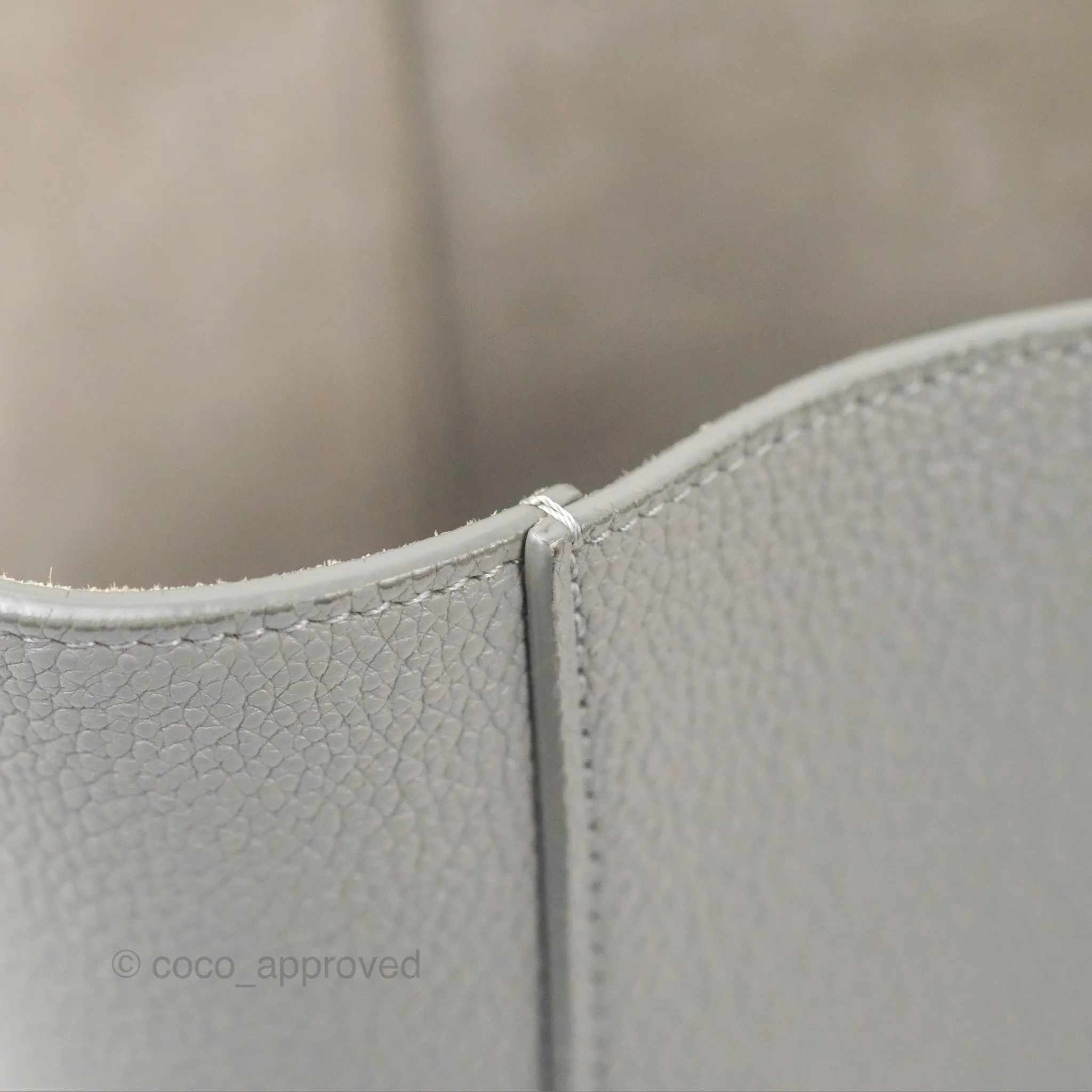 Celine Sangle Bucket Bag Grained Calfskin Grey