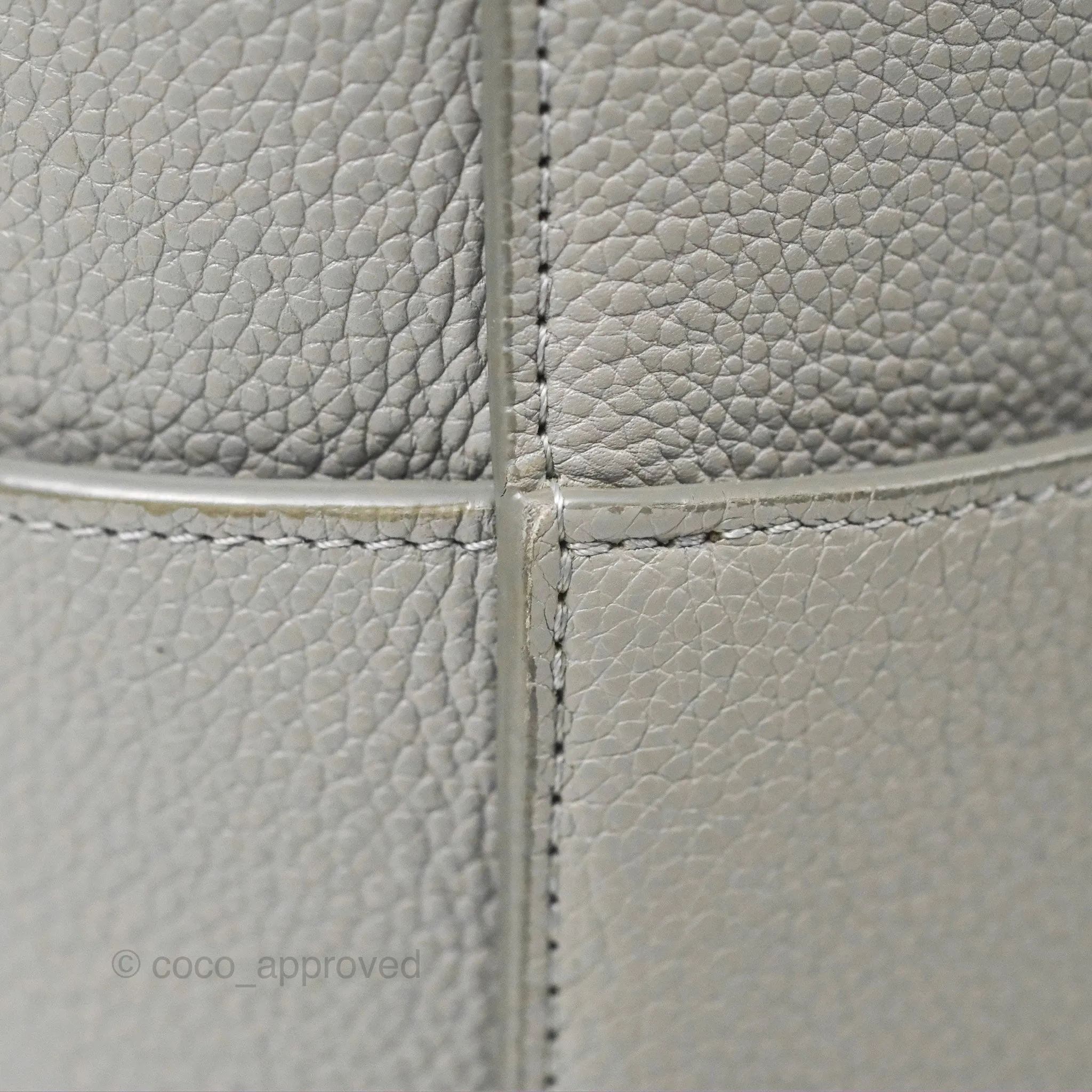 Celine Sangle Bucket Bag Grained Calfskin Grey