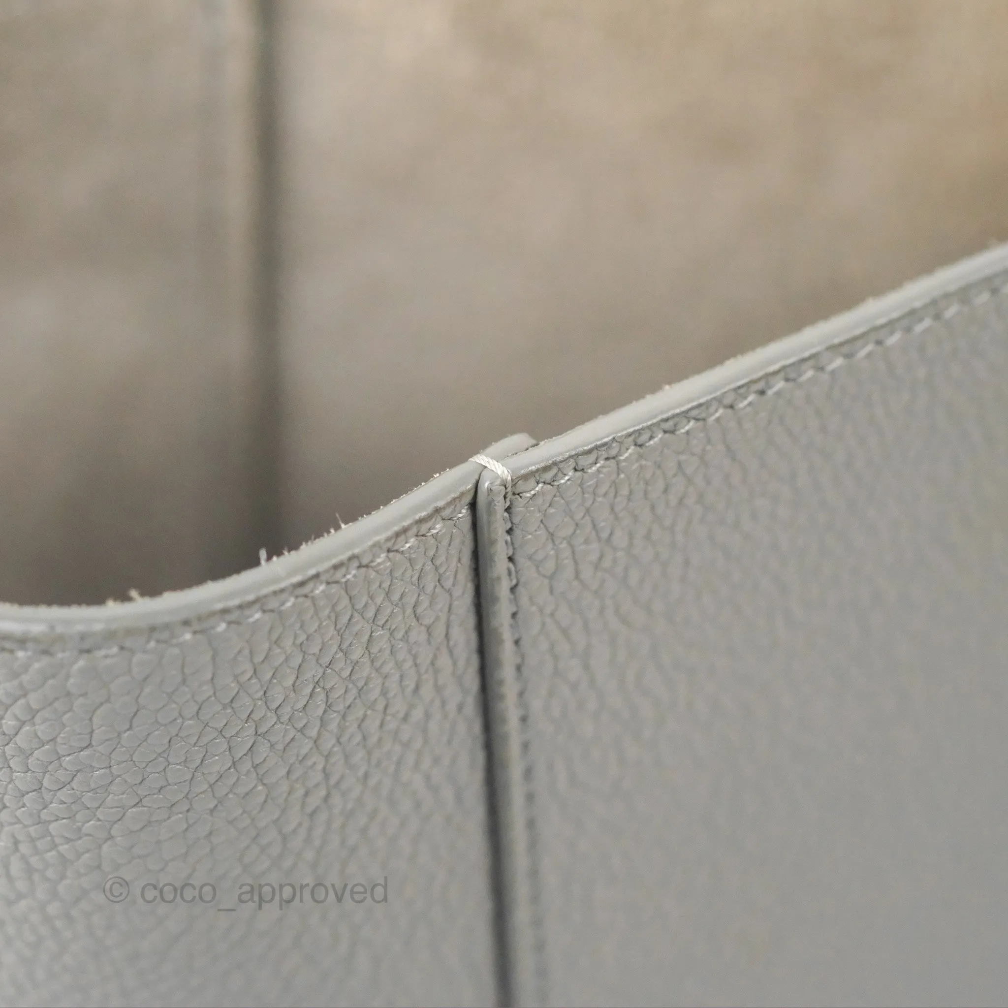 Celine Sangle Bucket Bag Grained Calfskin Grey