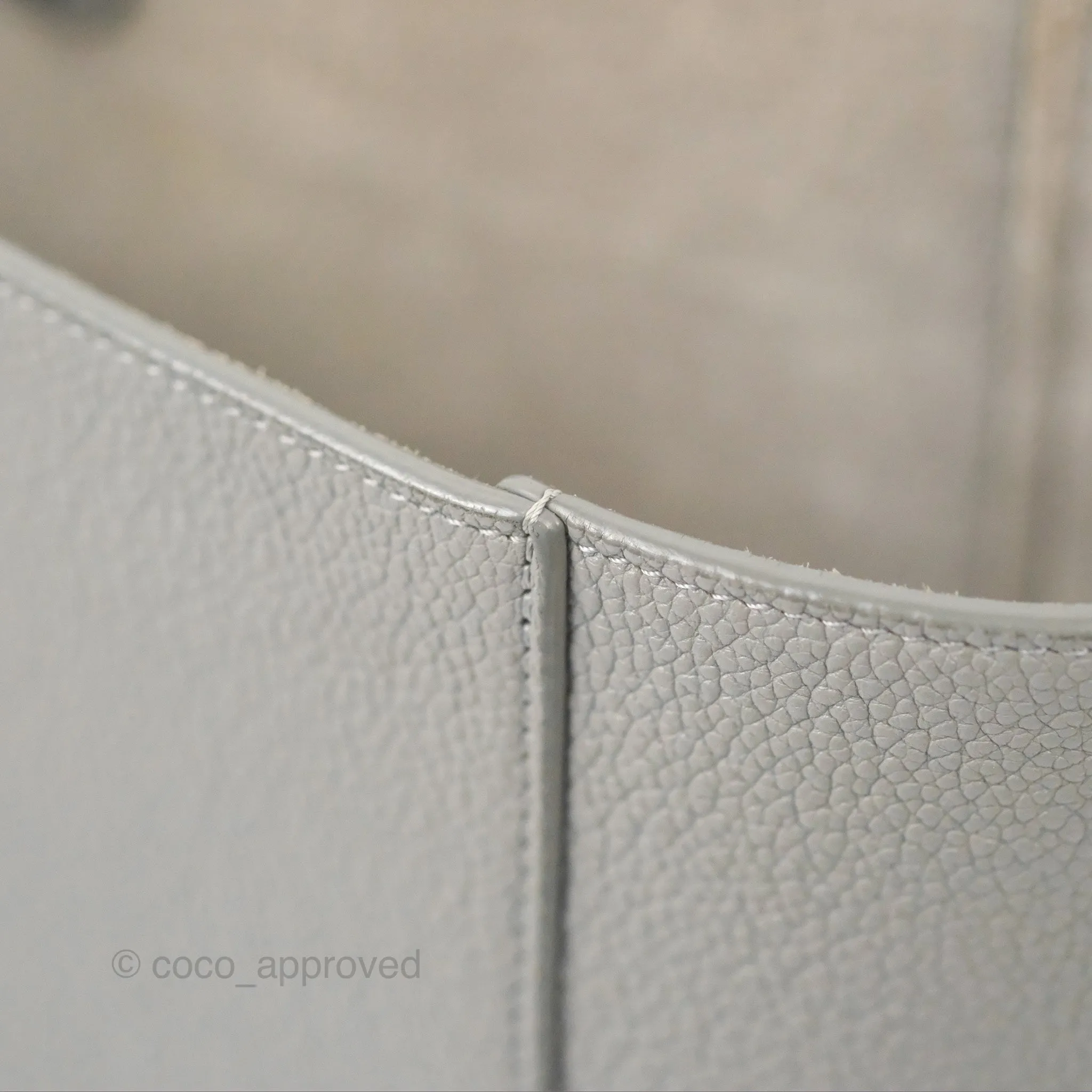 Celine Sangle Bucket Bag Grained Calfskin Grey