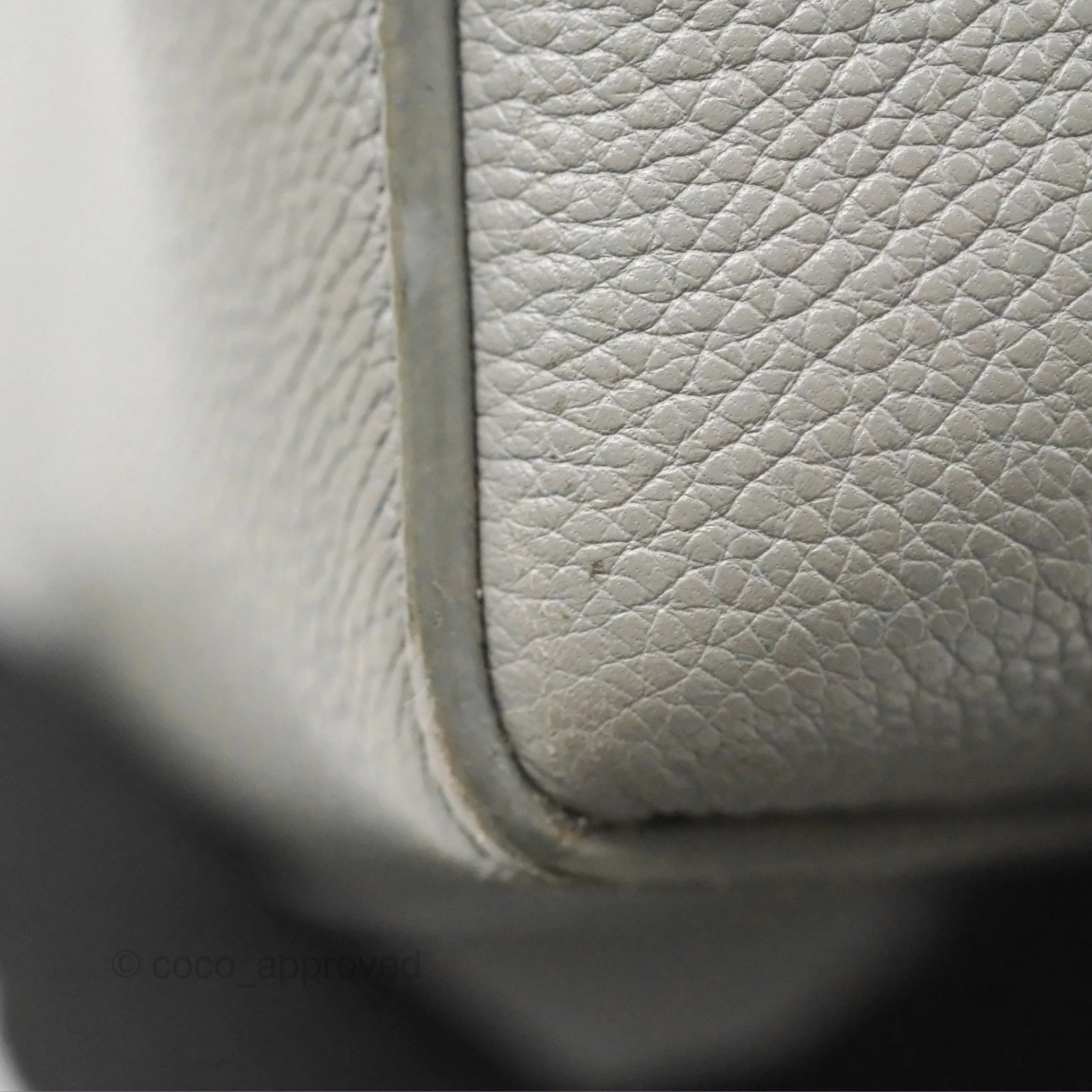 Celine Sangle Bucket Bag Grained Calfskin Grey