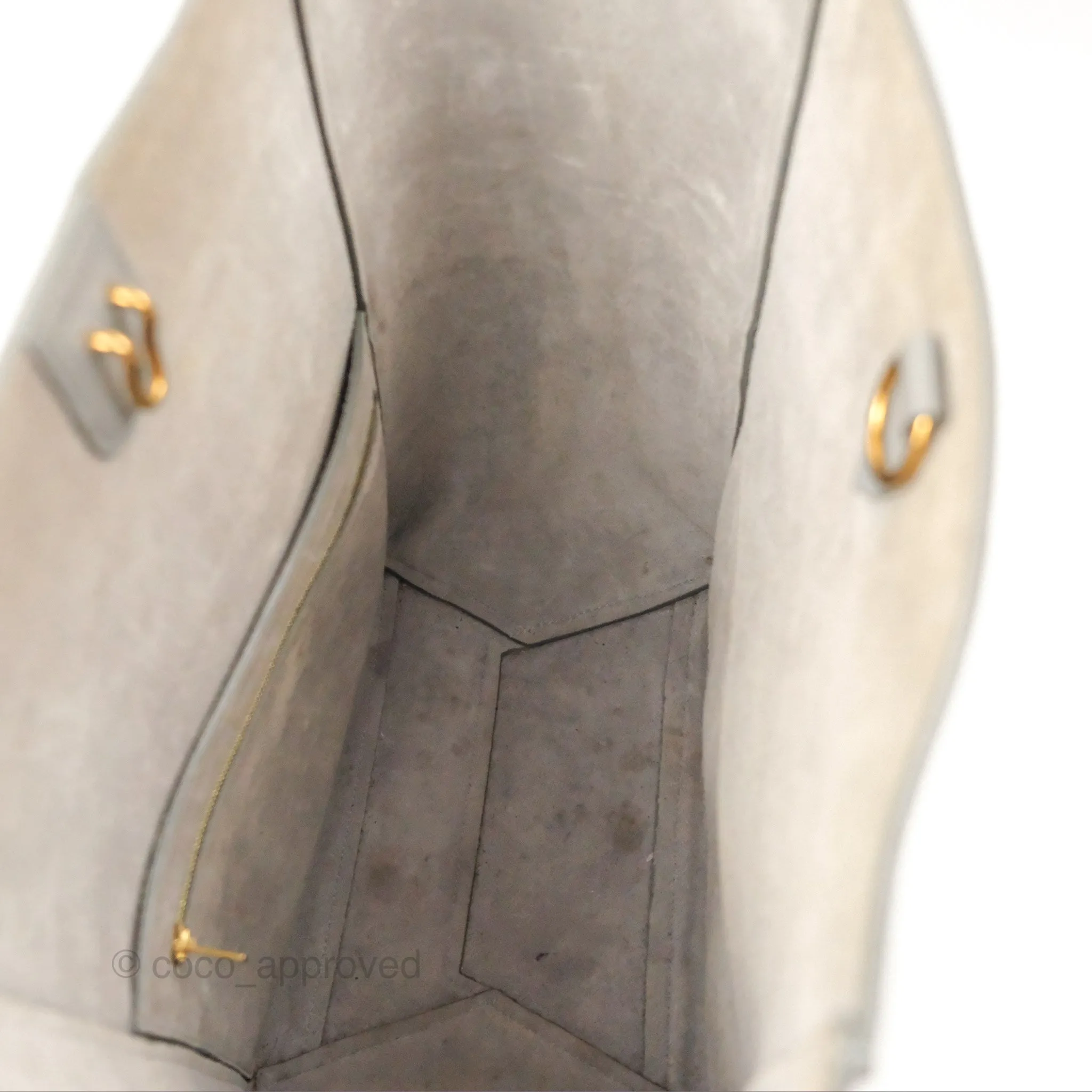 Celine Sangle Bucket Bag Grained Calfskin Grey