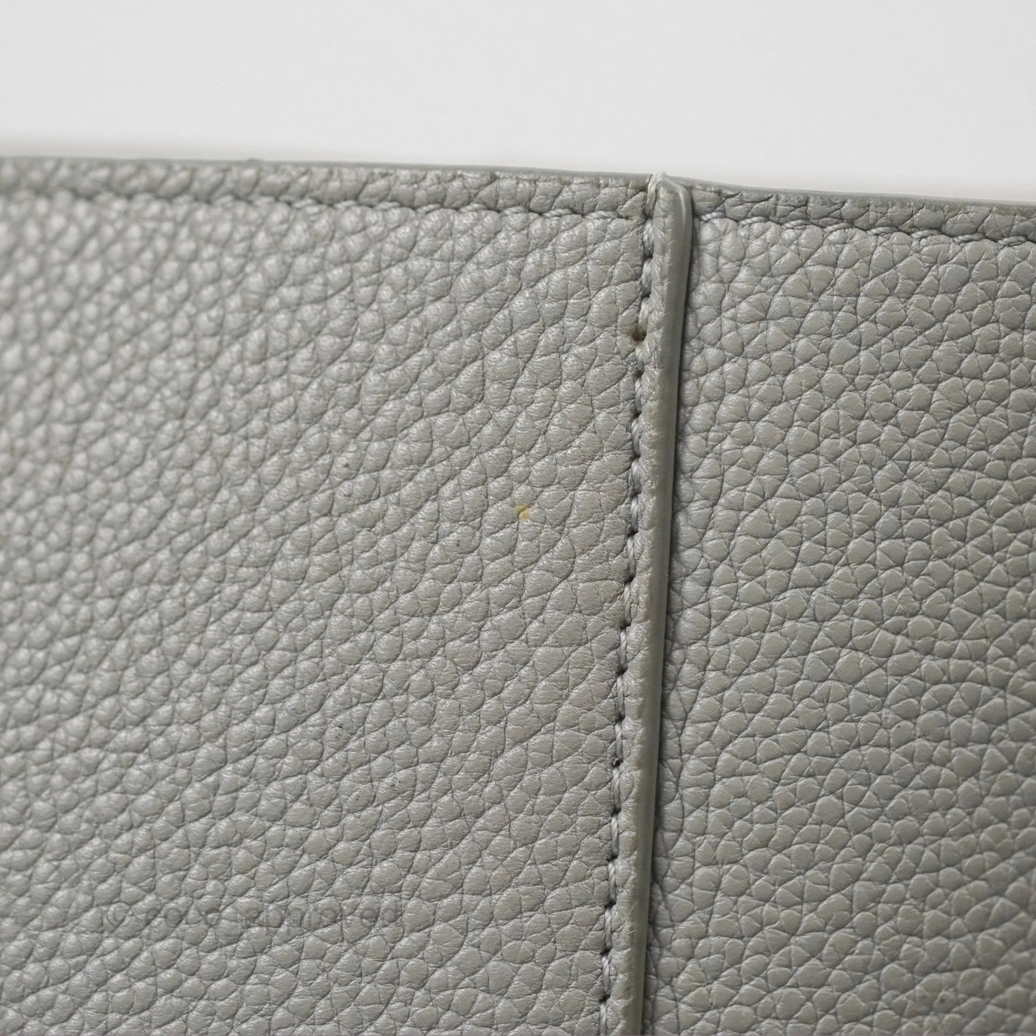 Celine Sangle Bucket Bag Grained Calfskin Grey