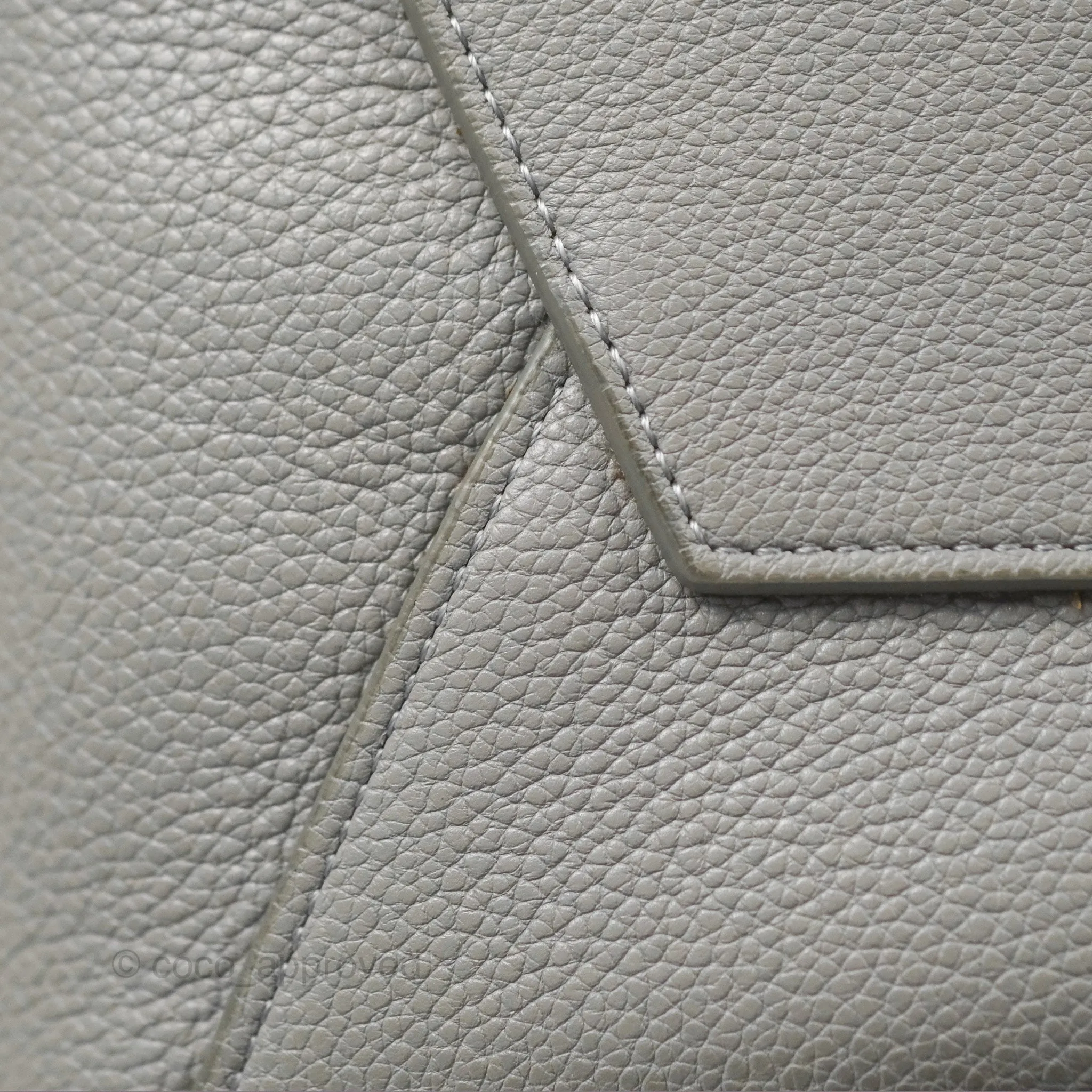 Celine Sangle Bucket Bag Grained Calfskin Grey