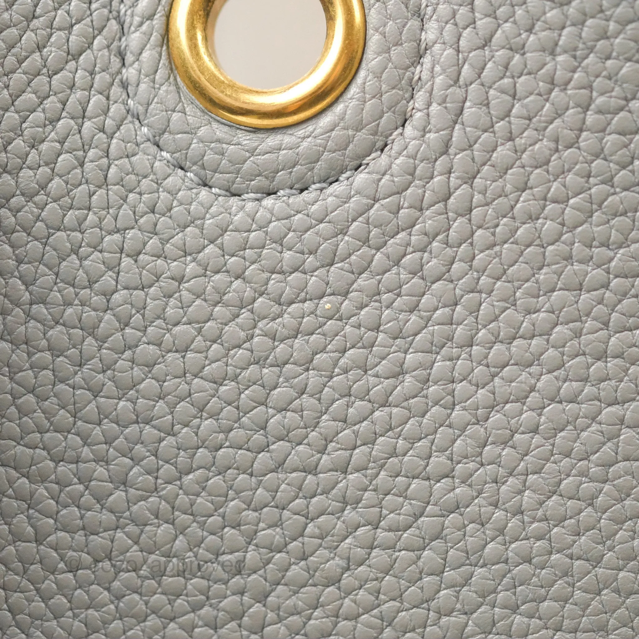 Celine Sangle Bucket Bag Grained Calfskin Grey
