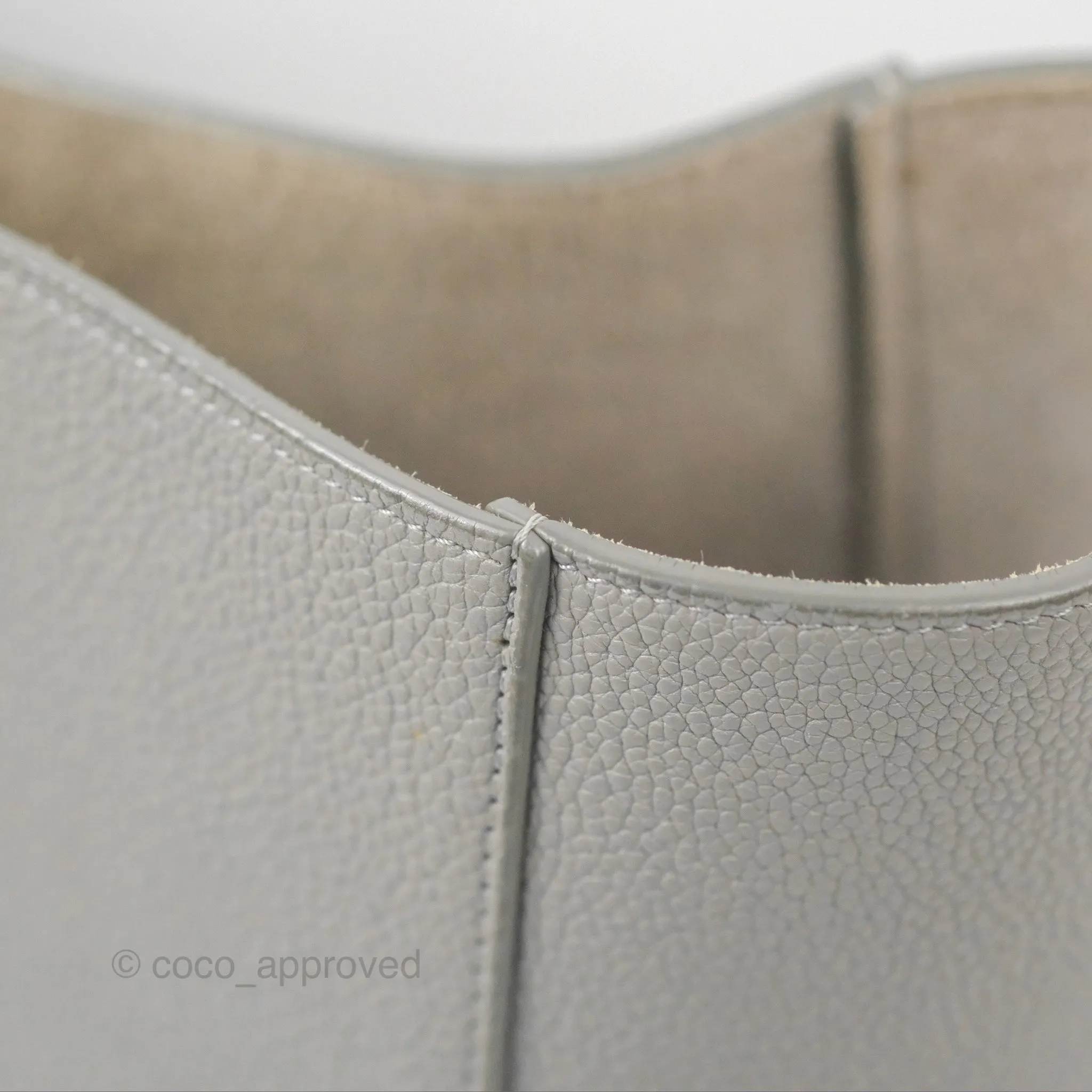 Celine Sangle Bucket Bag Grained Calfskin Grey