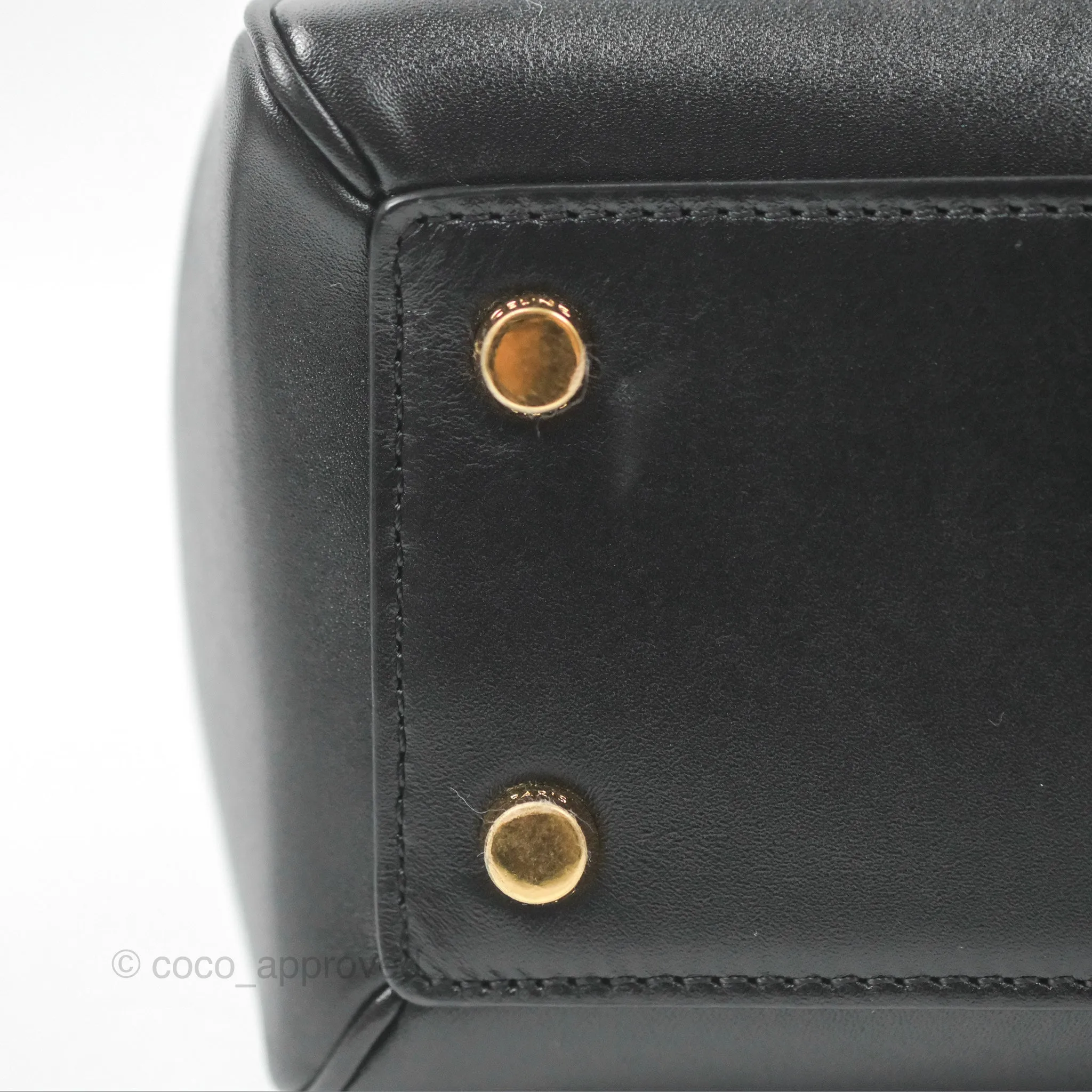 Celine Small 16 Bag Black Satinated Calfskin