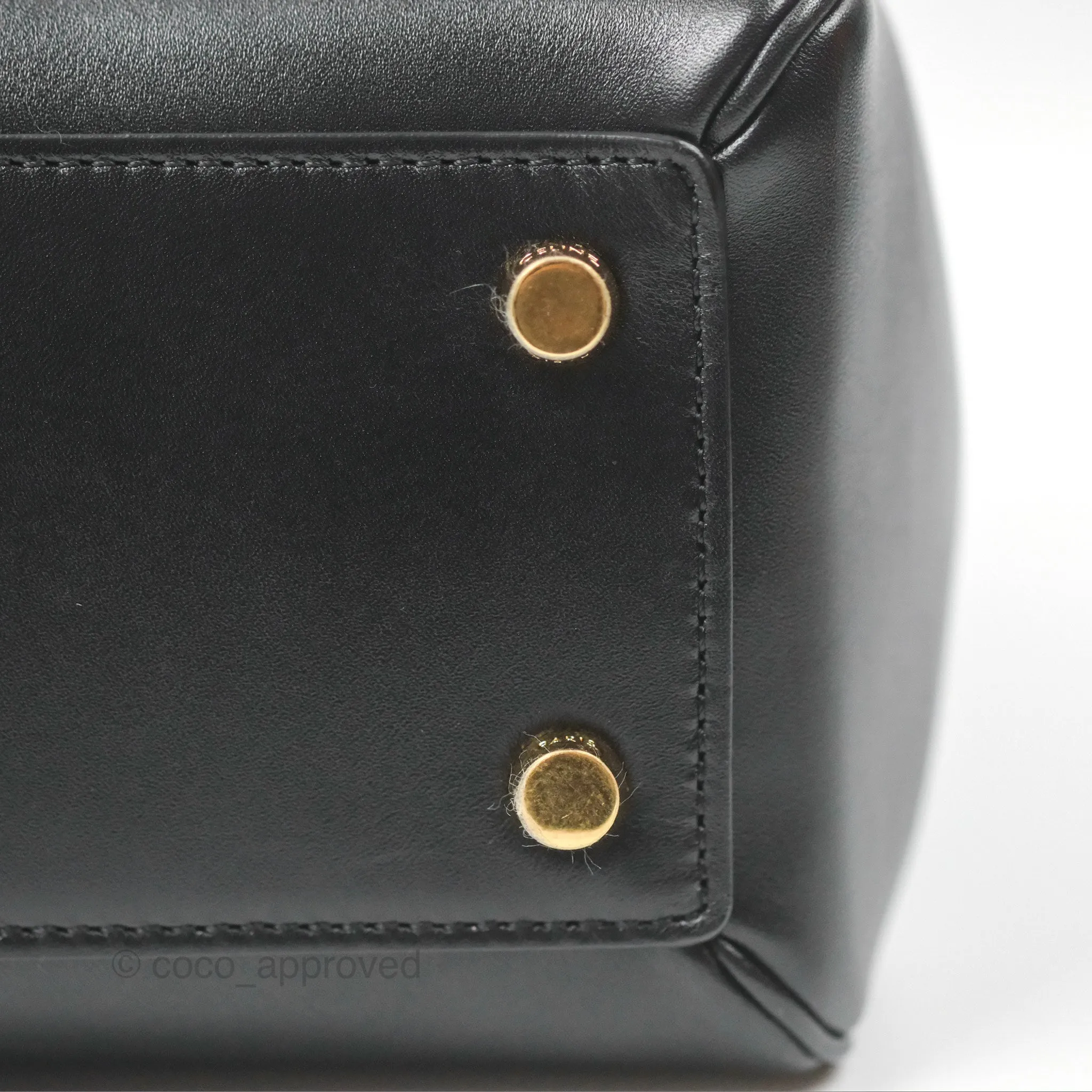 Celine Small 16 Bag Black Satinated Calfskin