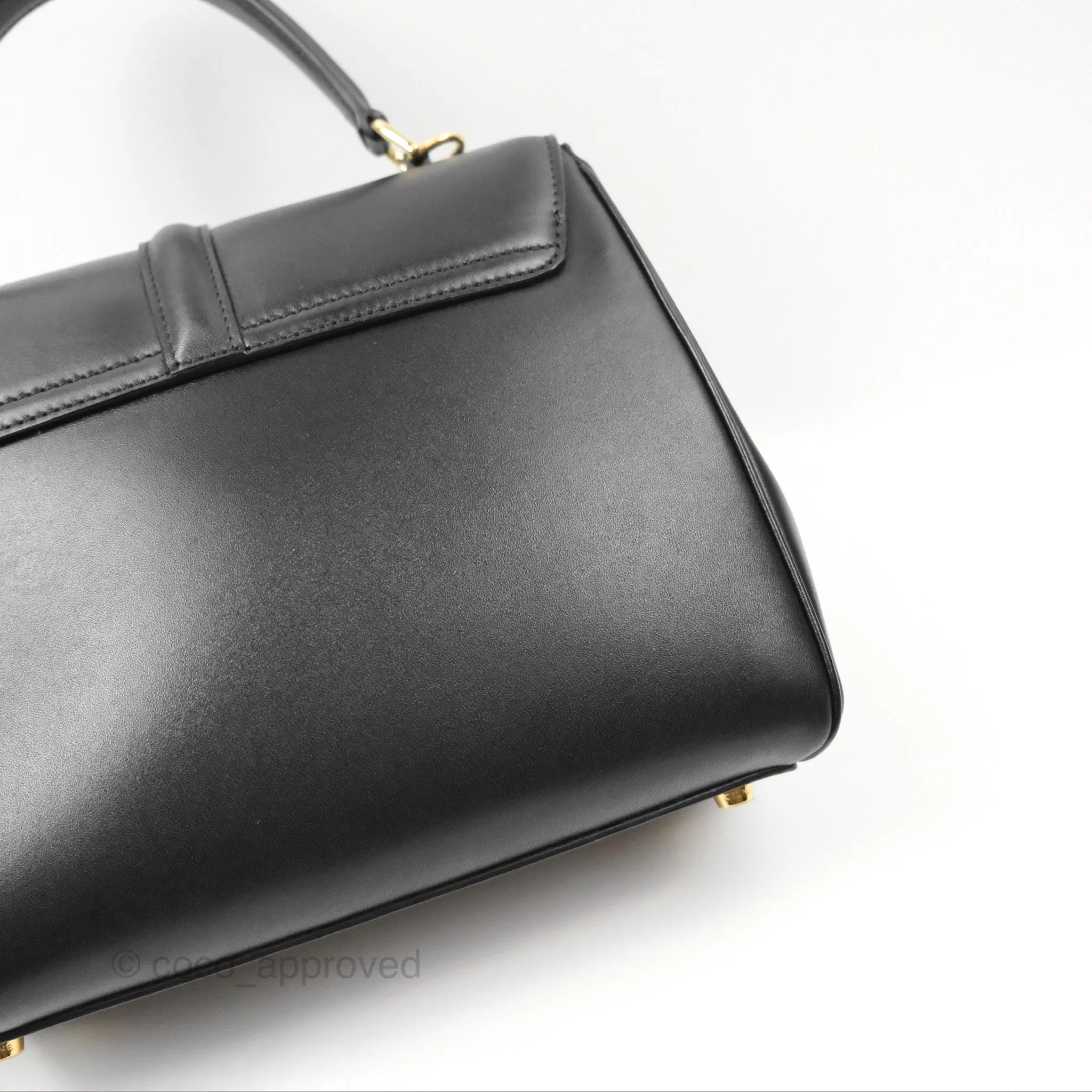 Celine Small 16 Bag Black Satinated Calfskin