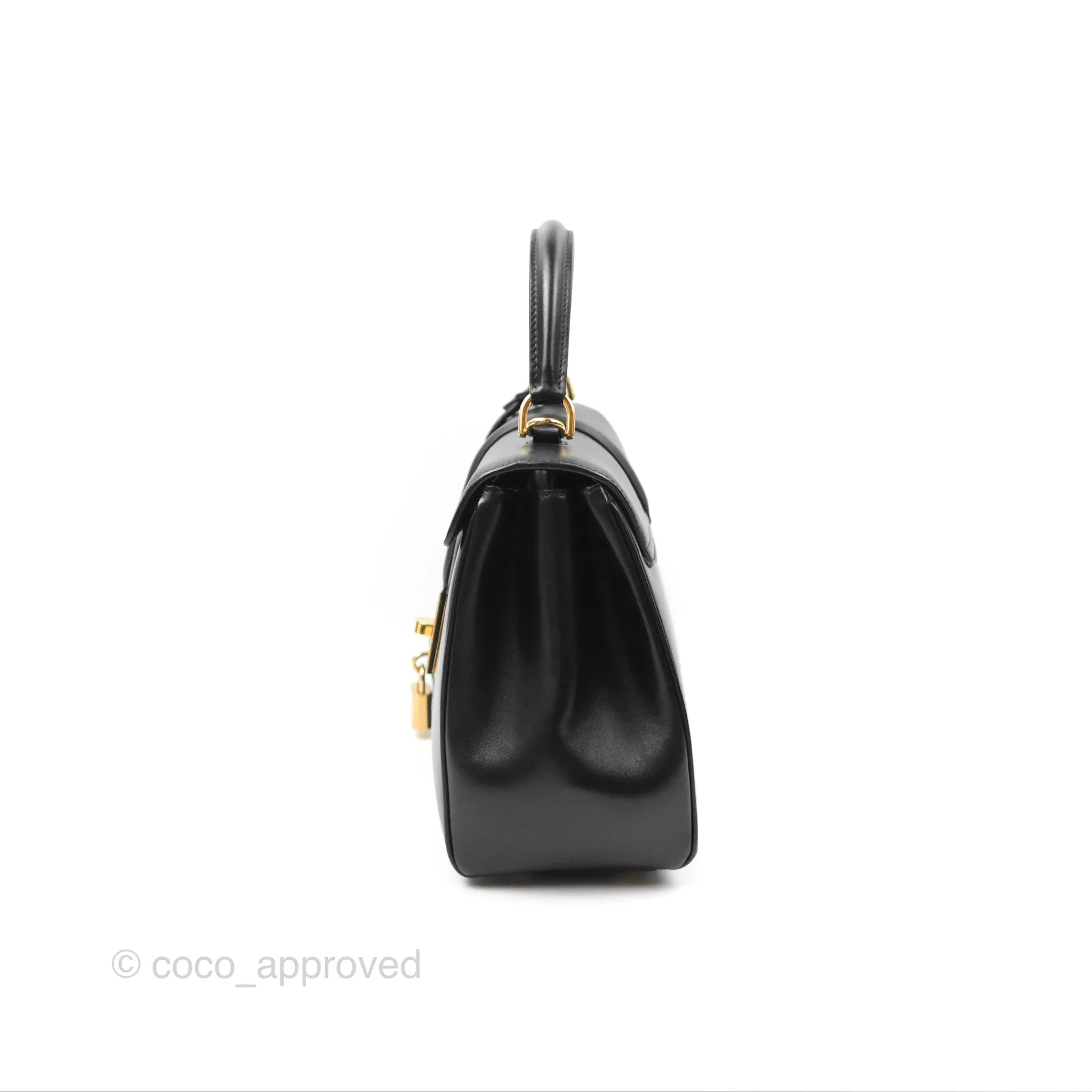Celine Small 16 Bag Black Satinated Calfskin
