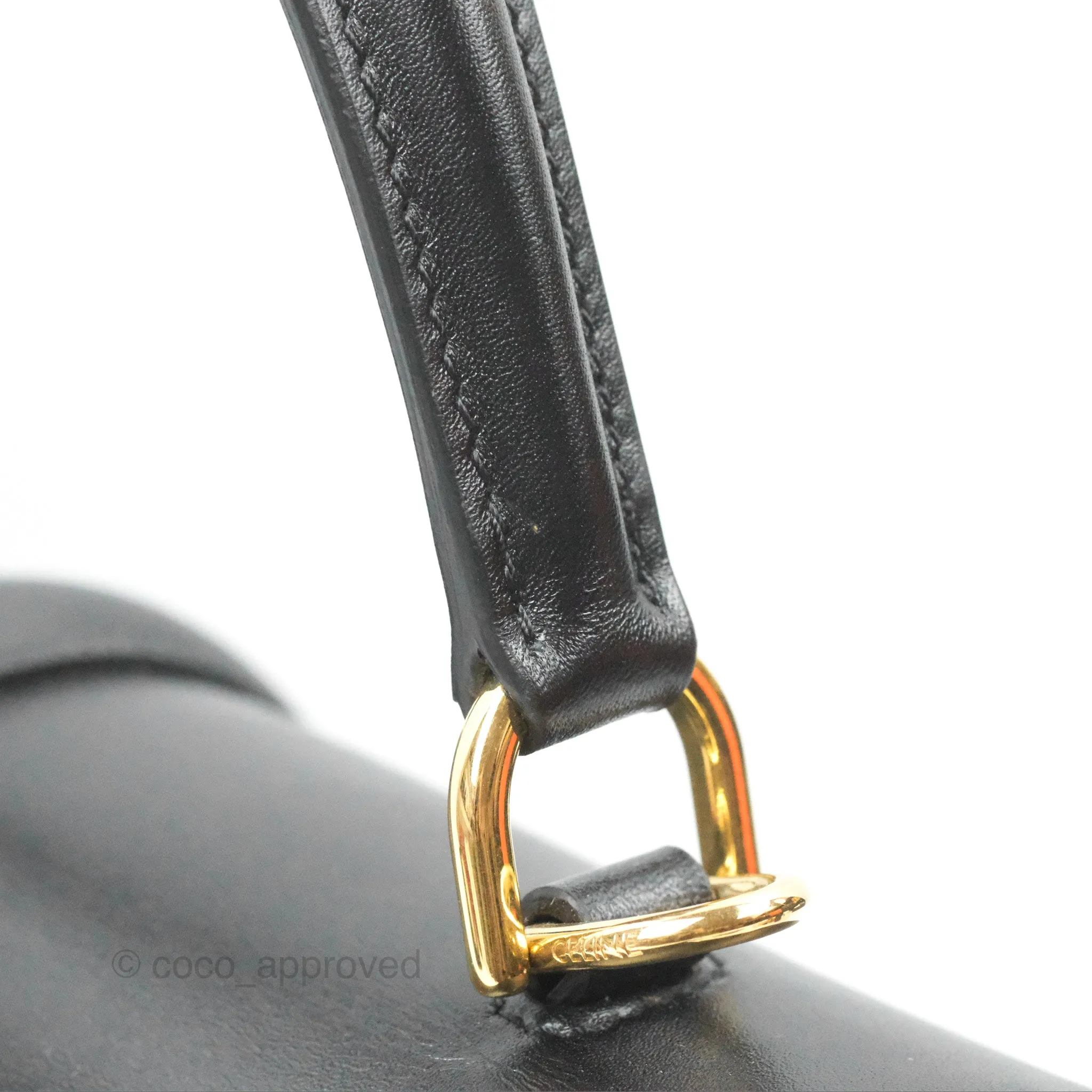 Celine Small 16 Bag Black Satinated Calfskin