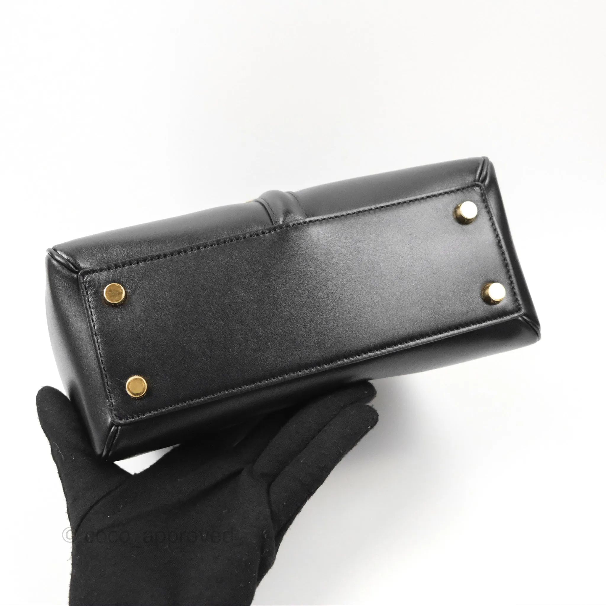 Celine Small 16 Bag Black Satinated Calfskin