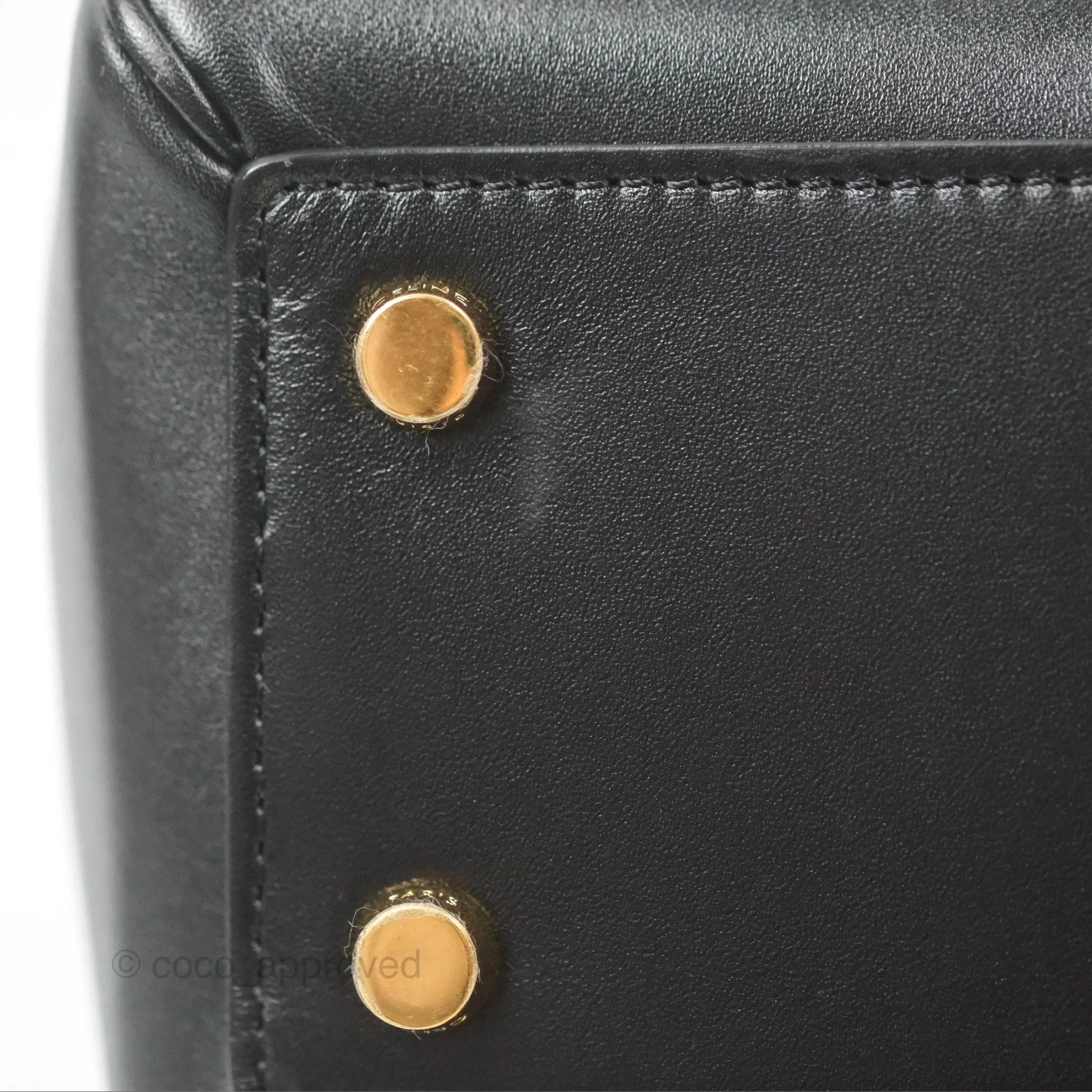 Celine Small 16 Bag Black Satinated Calfskin