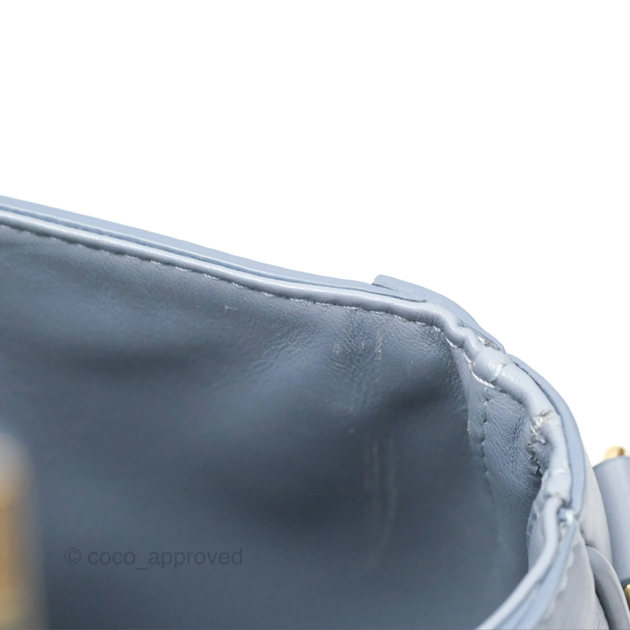 Celine Small Besace 16 Arctic Blue Natural Calfskin