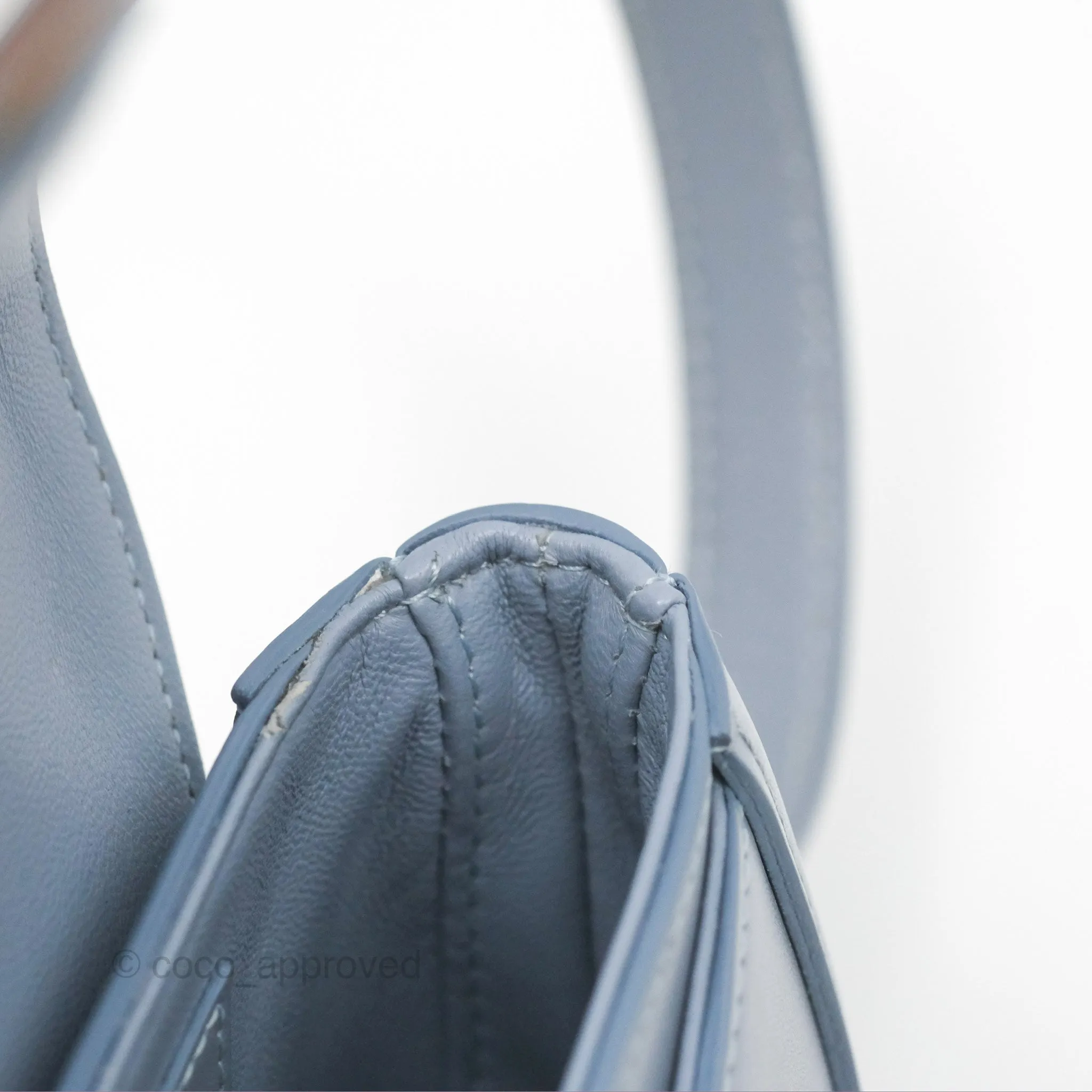 Celine Small Besace 16 Arctic Blue Natural Calfskin
