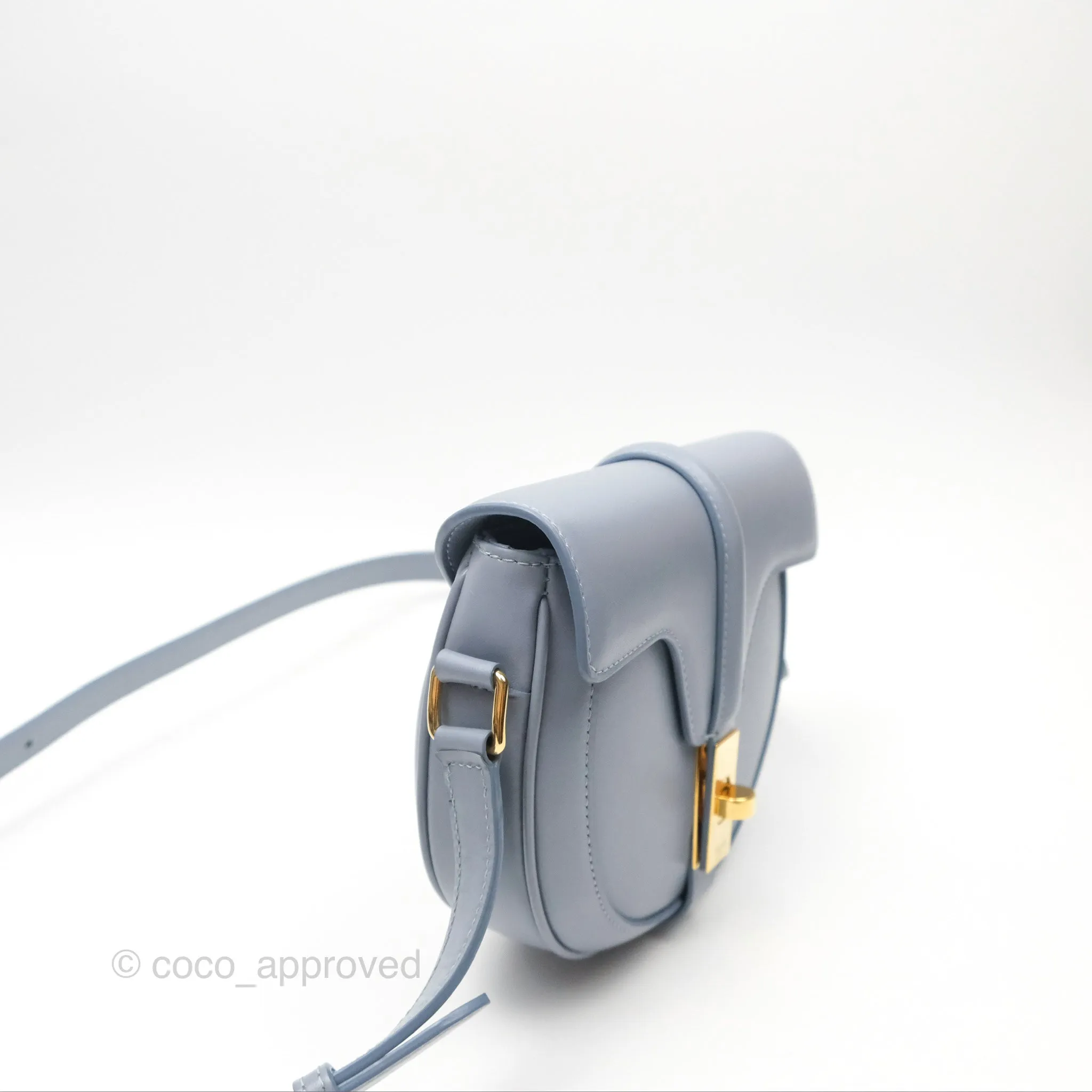 Celine Small Besace 16 Arctic Blue Natural Calfskin
