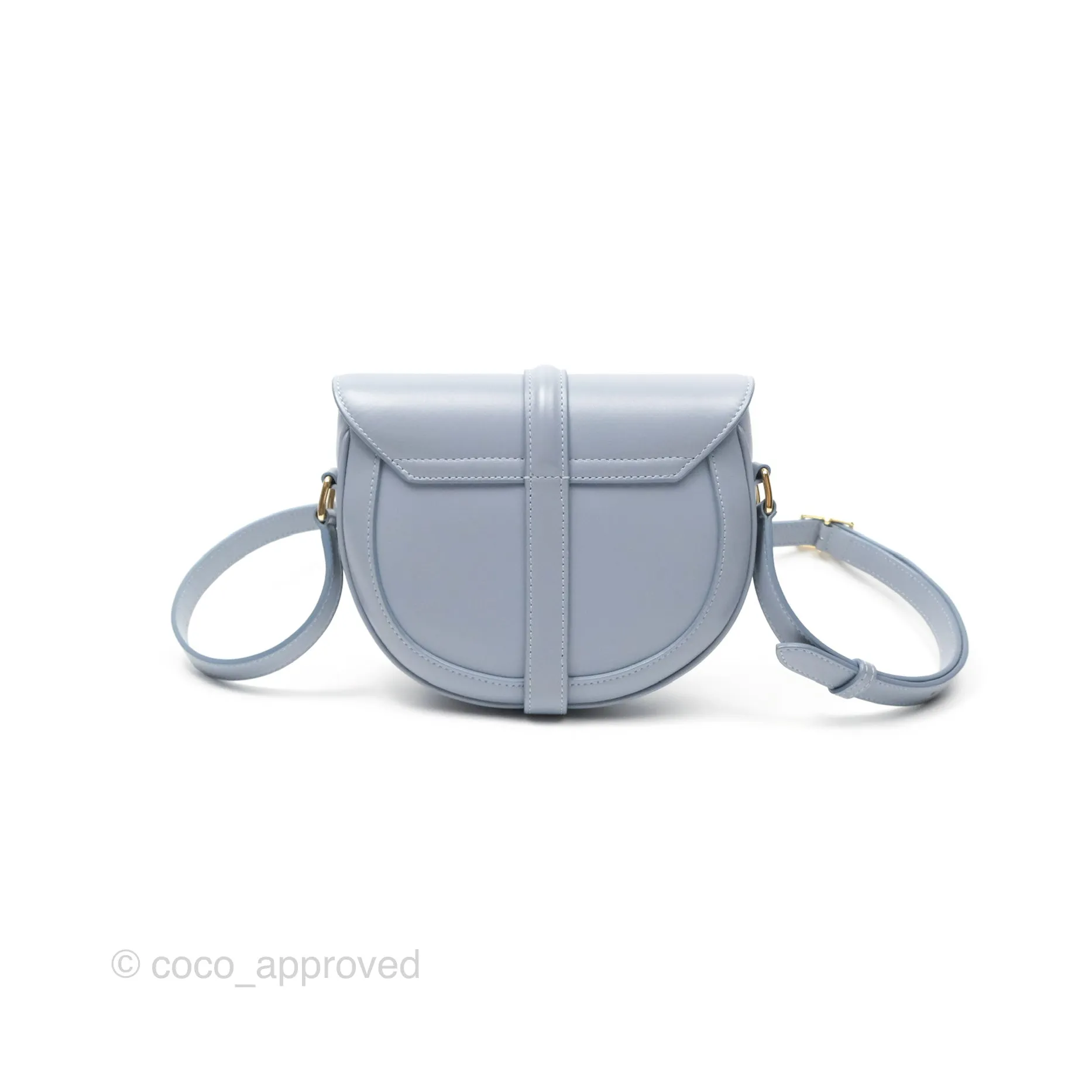 Celine Small Besace 16 Arctic Blue Natural Calfskin