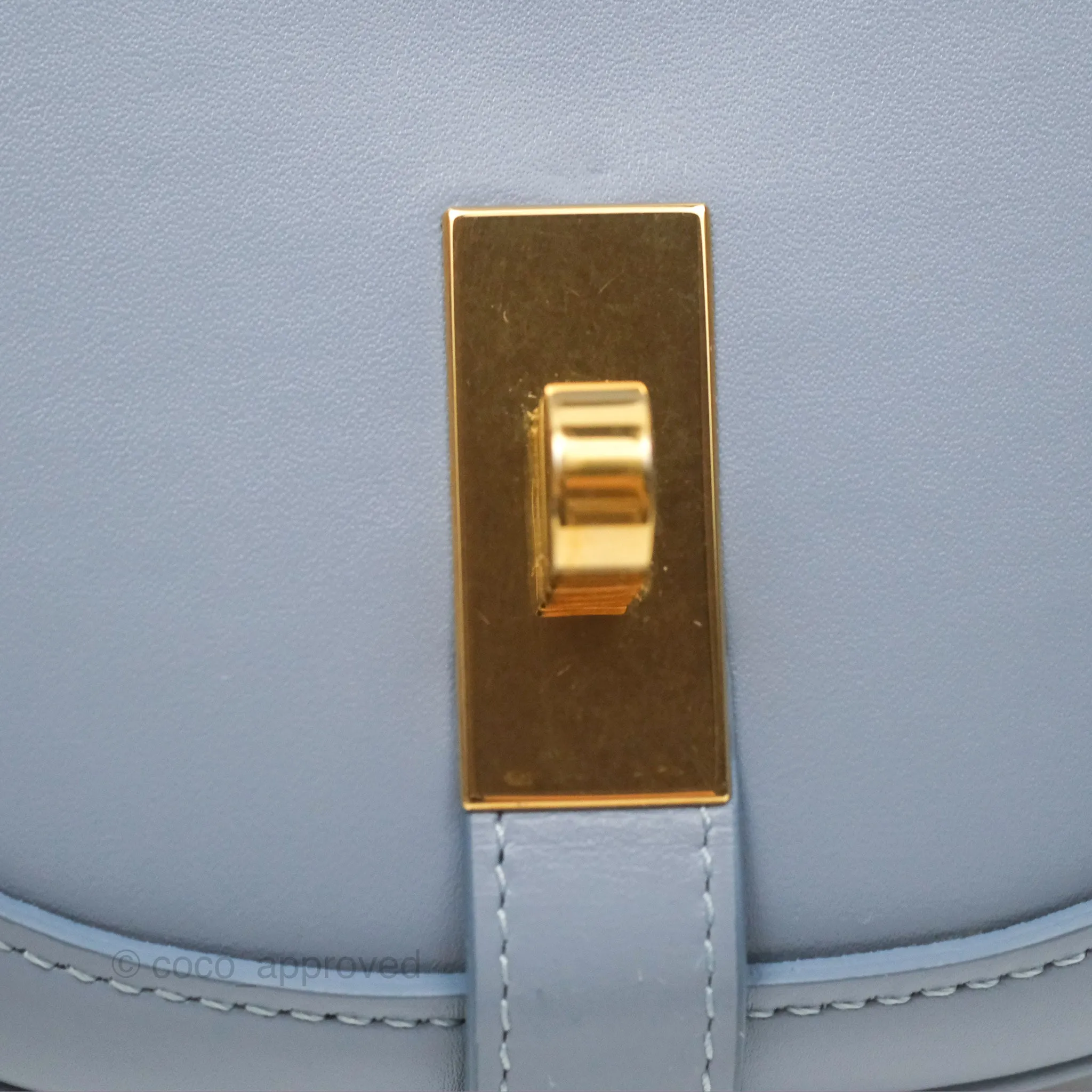 Celine Small Besace 16 Arctic Blue Natural Calfskin